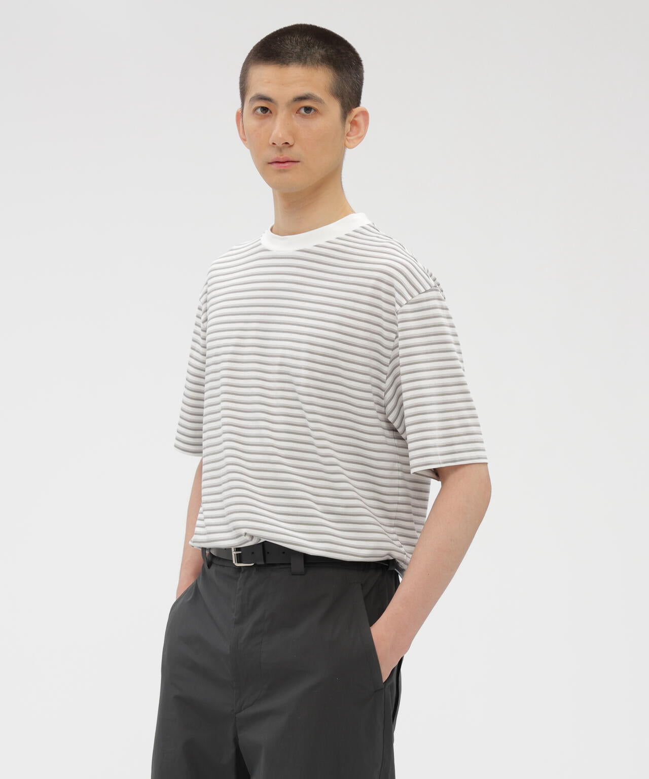 COTTON LINEN STRIPE TOP