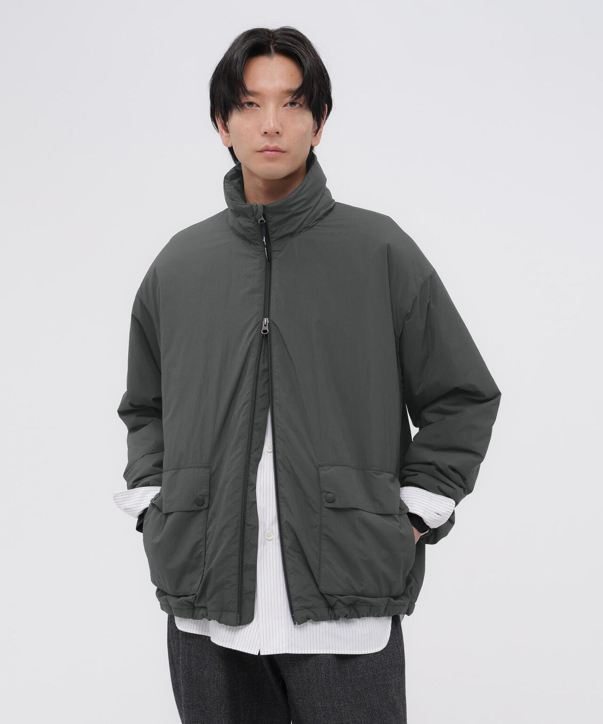 RECYCLED LIGHT NYLON POPLIN BLOUSON