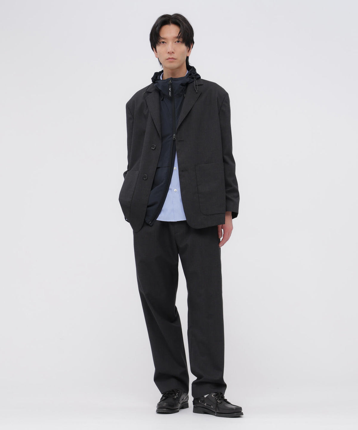 MUTED WOOL CHECK JACKET