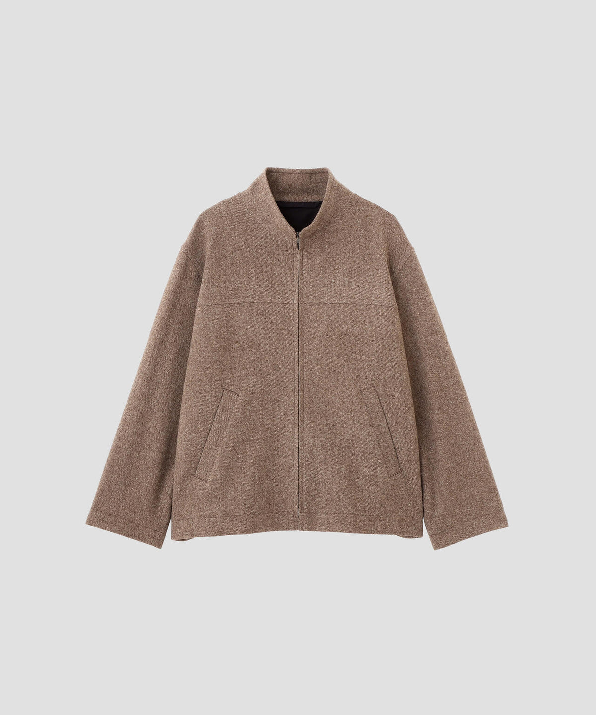 NATURAL WOOL TWILL BLOUSON