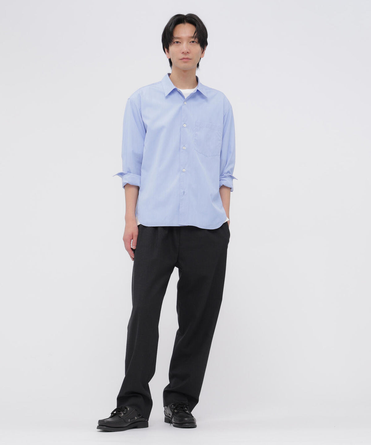 MUTED WOOL CHECK TROUSERS