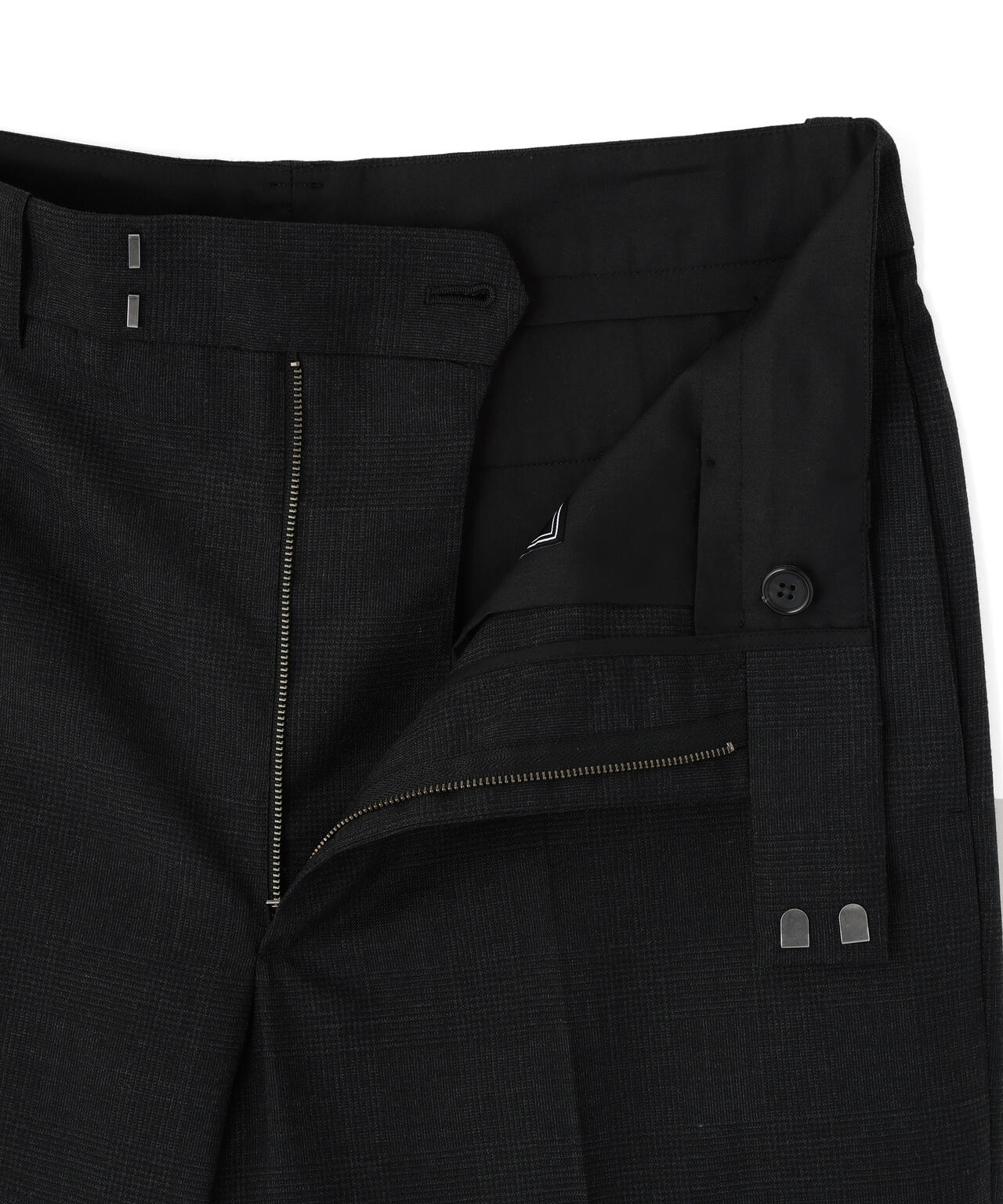 MUTED WOOL CHECK TROUSERS