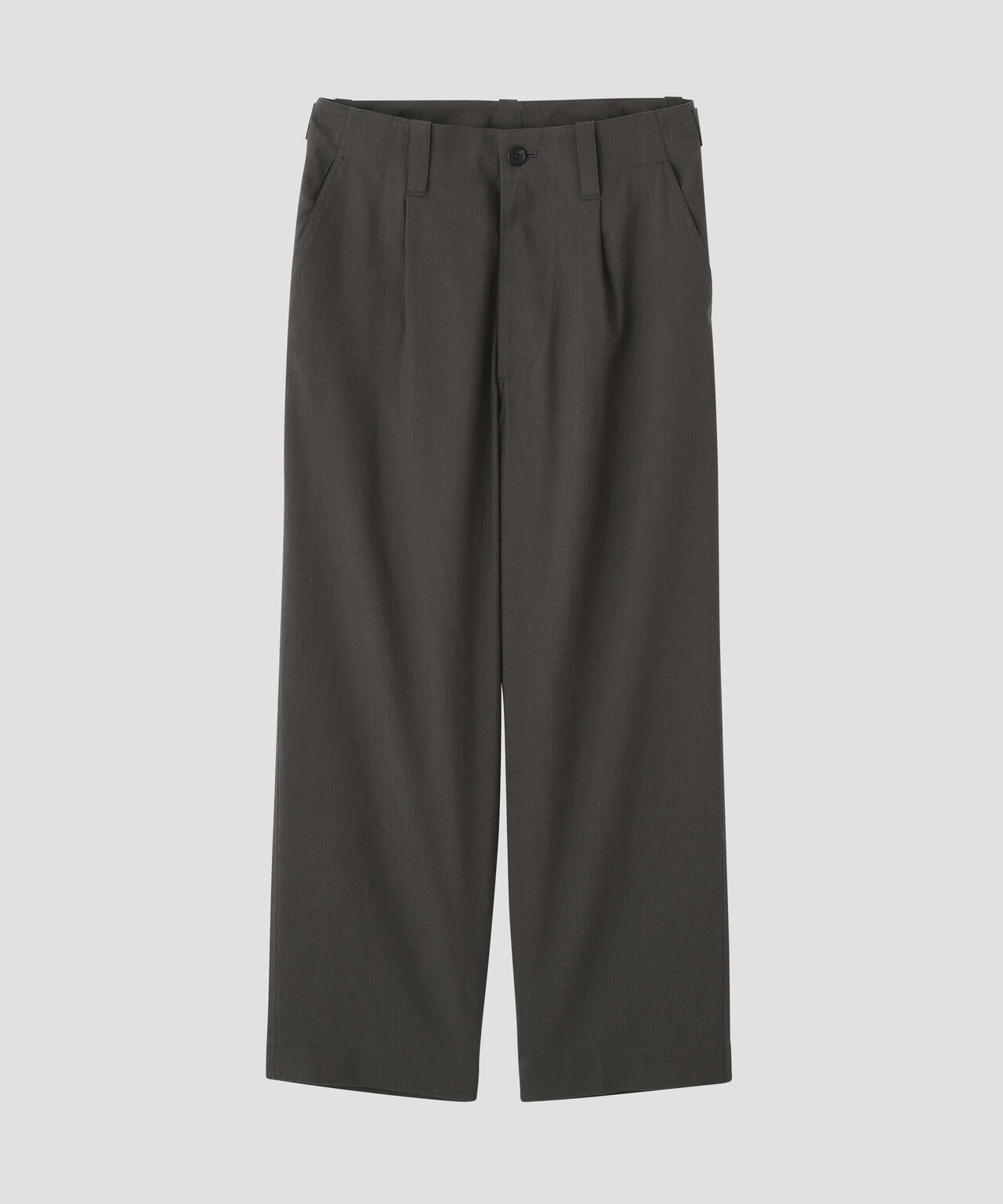 LINEN WOOL SILK PLAINWEAVE TROUSERS