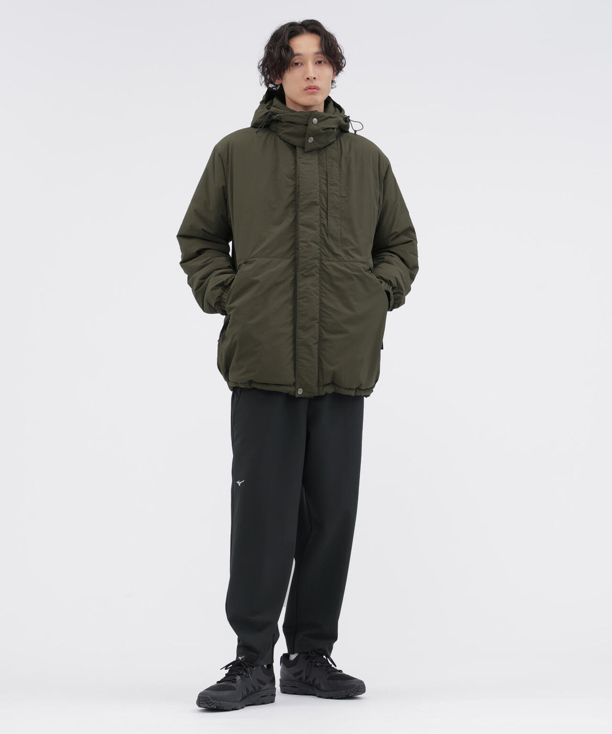 B/T BRUSHED BACK STRETCH POPLIN TROUSERS