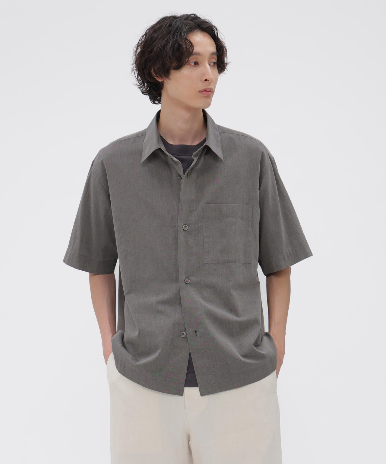 COTTON WOOL VOILE SHIRT