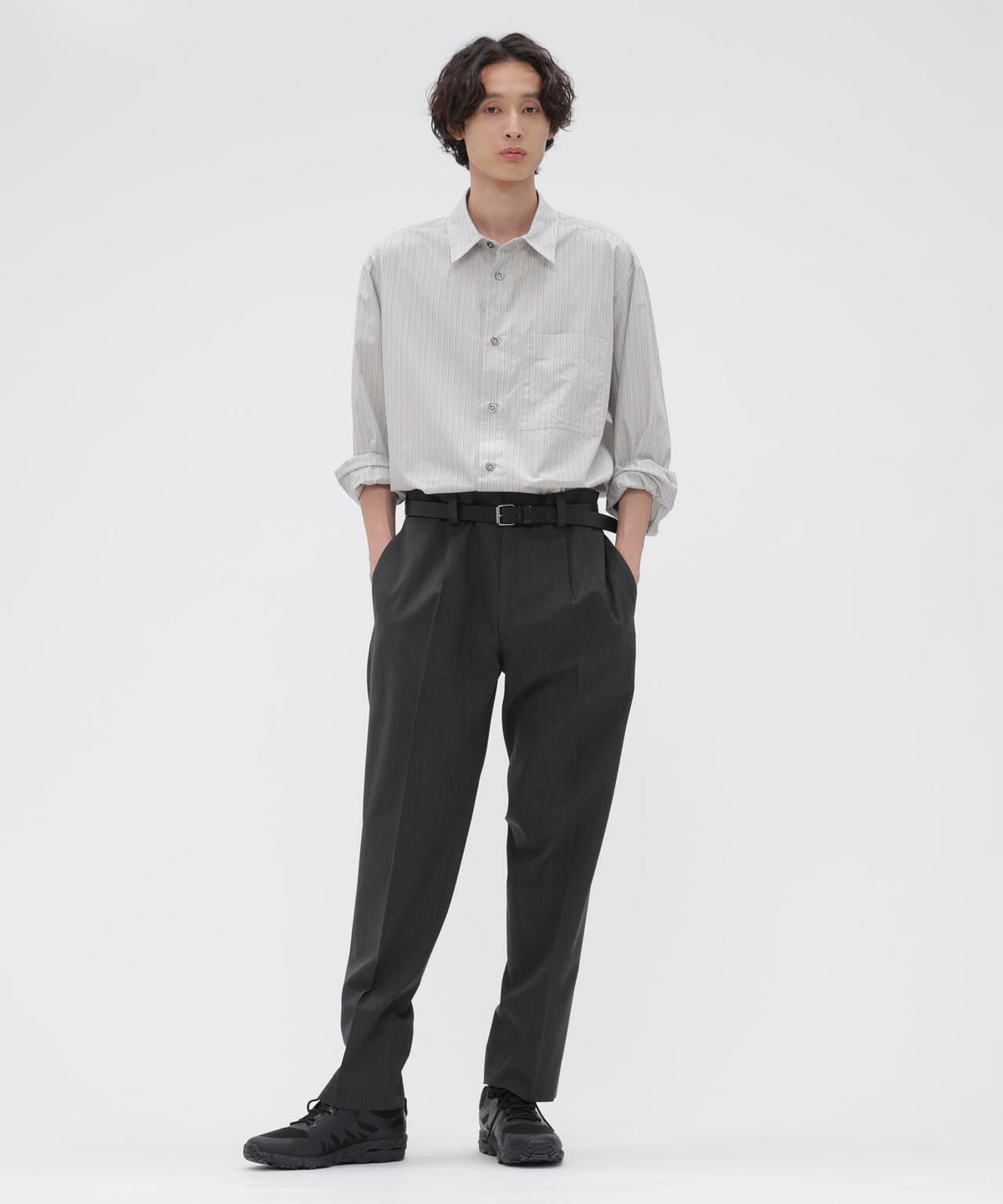 COTTON SILK STRIPE SHIRT