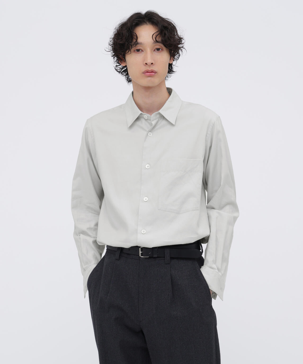 BRUSHED COTTON SILK SHIRTING SHIRT | MARGARET HOWELL（マーガレット