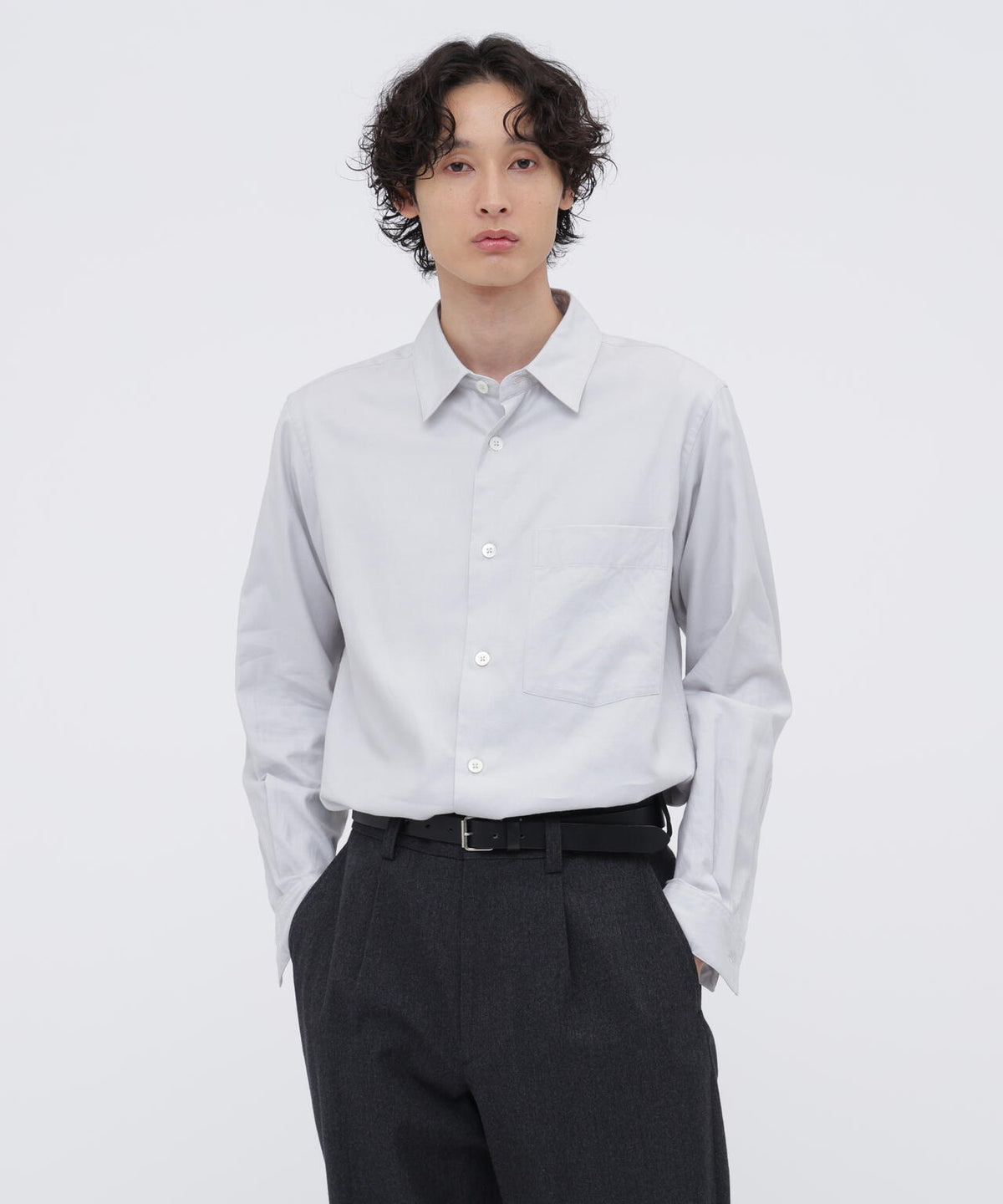 BRUSHED COTTON SILK SHIRTING SHIRT