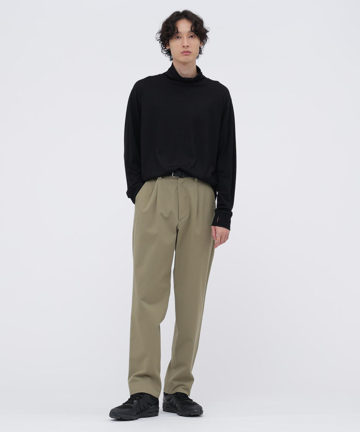 WASHABLE FINE GAUGE WOOL JERSEY TOP