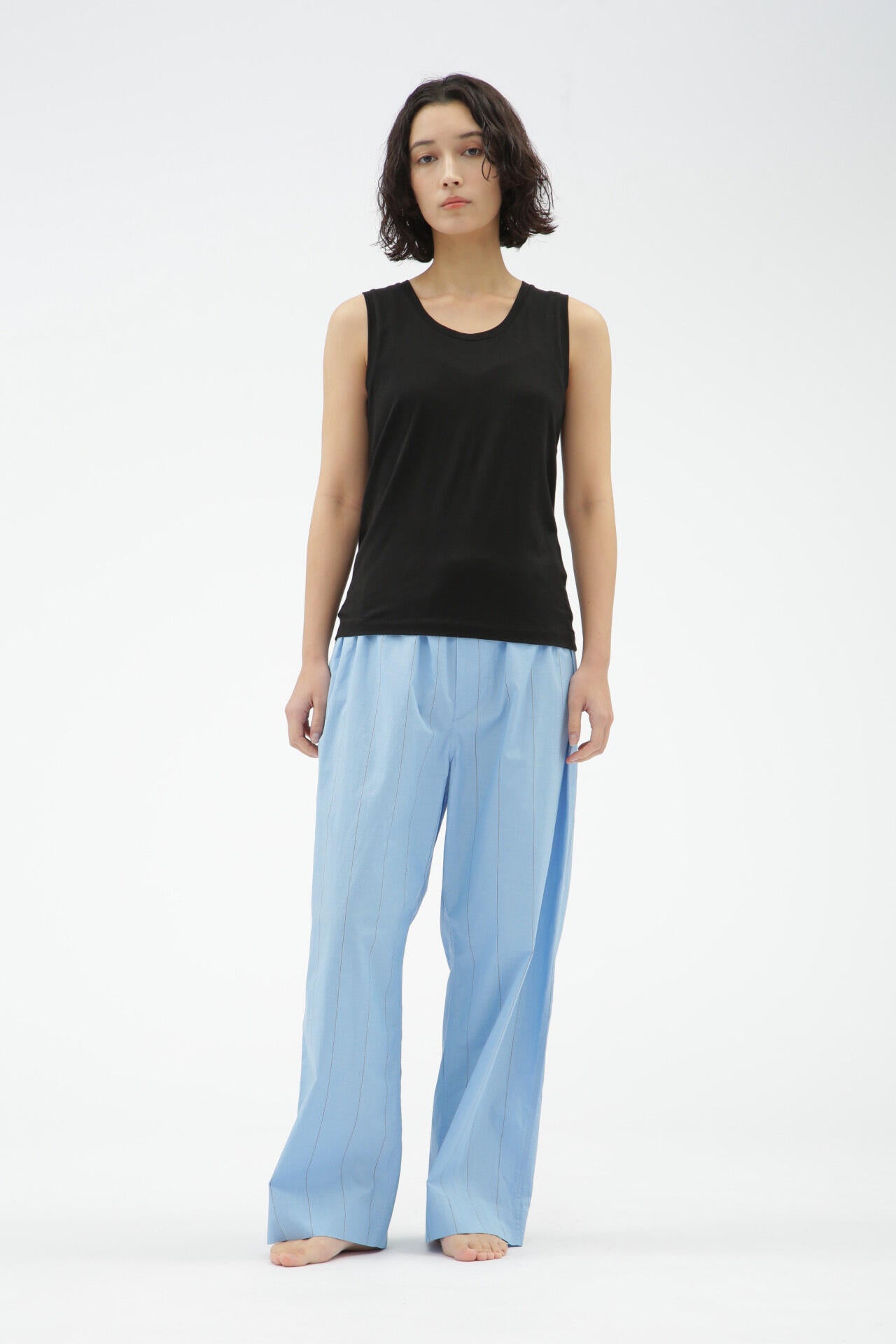 WIDE STRIPE COTTON LINEN
