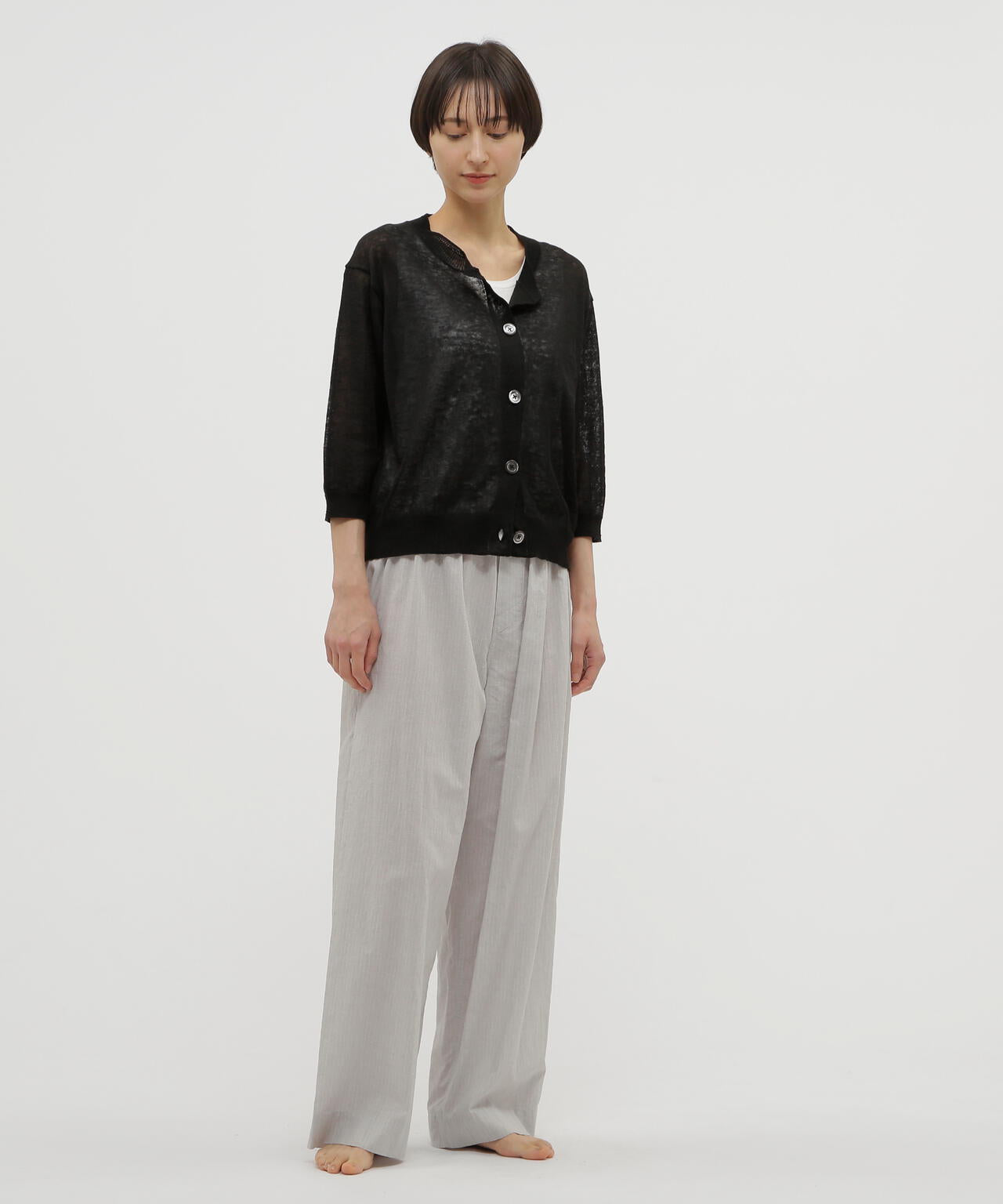 END ON END STRIPE TROUSERS