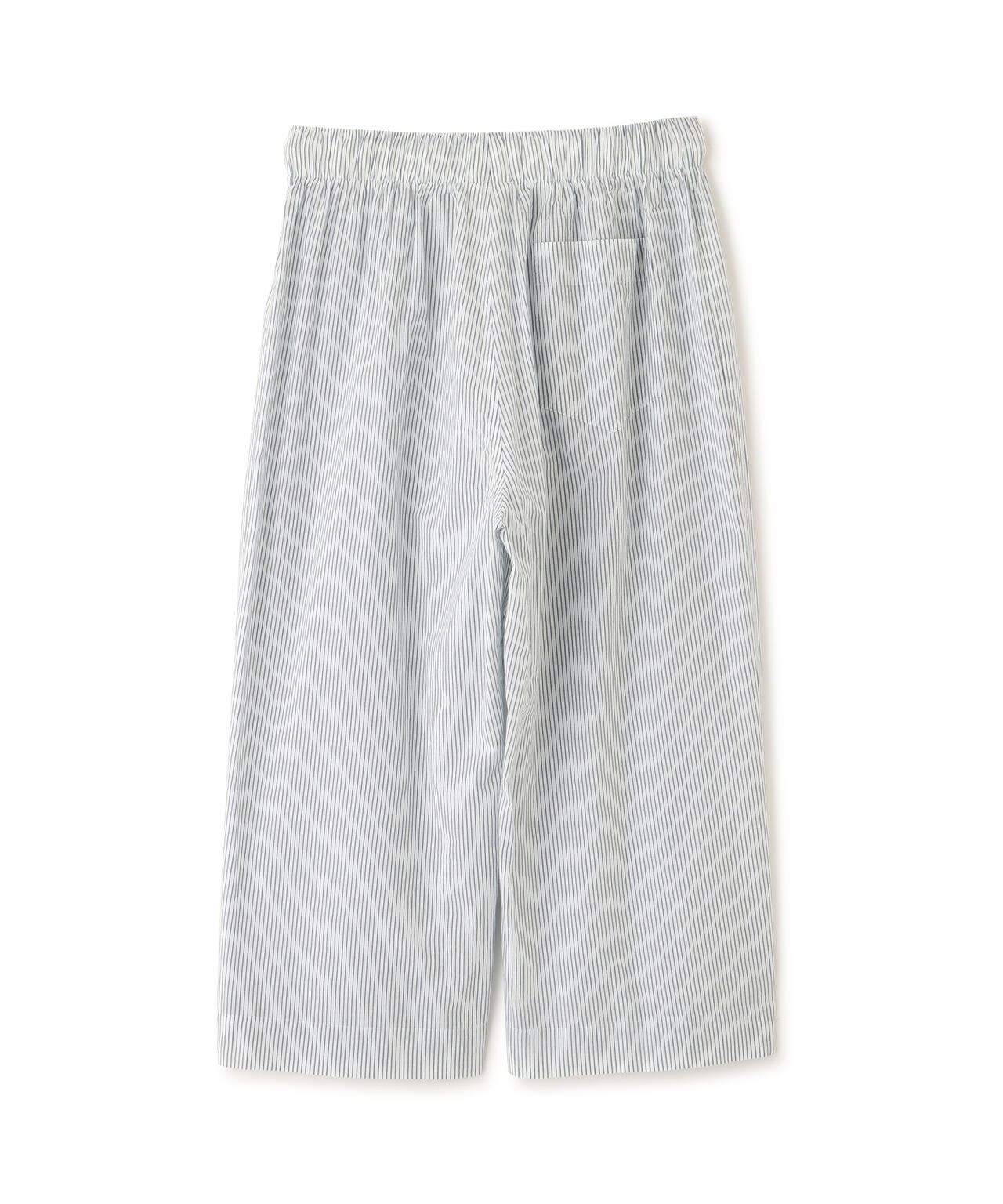 COTTON LINEN MINI STRIPE TROUSERS
