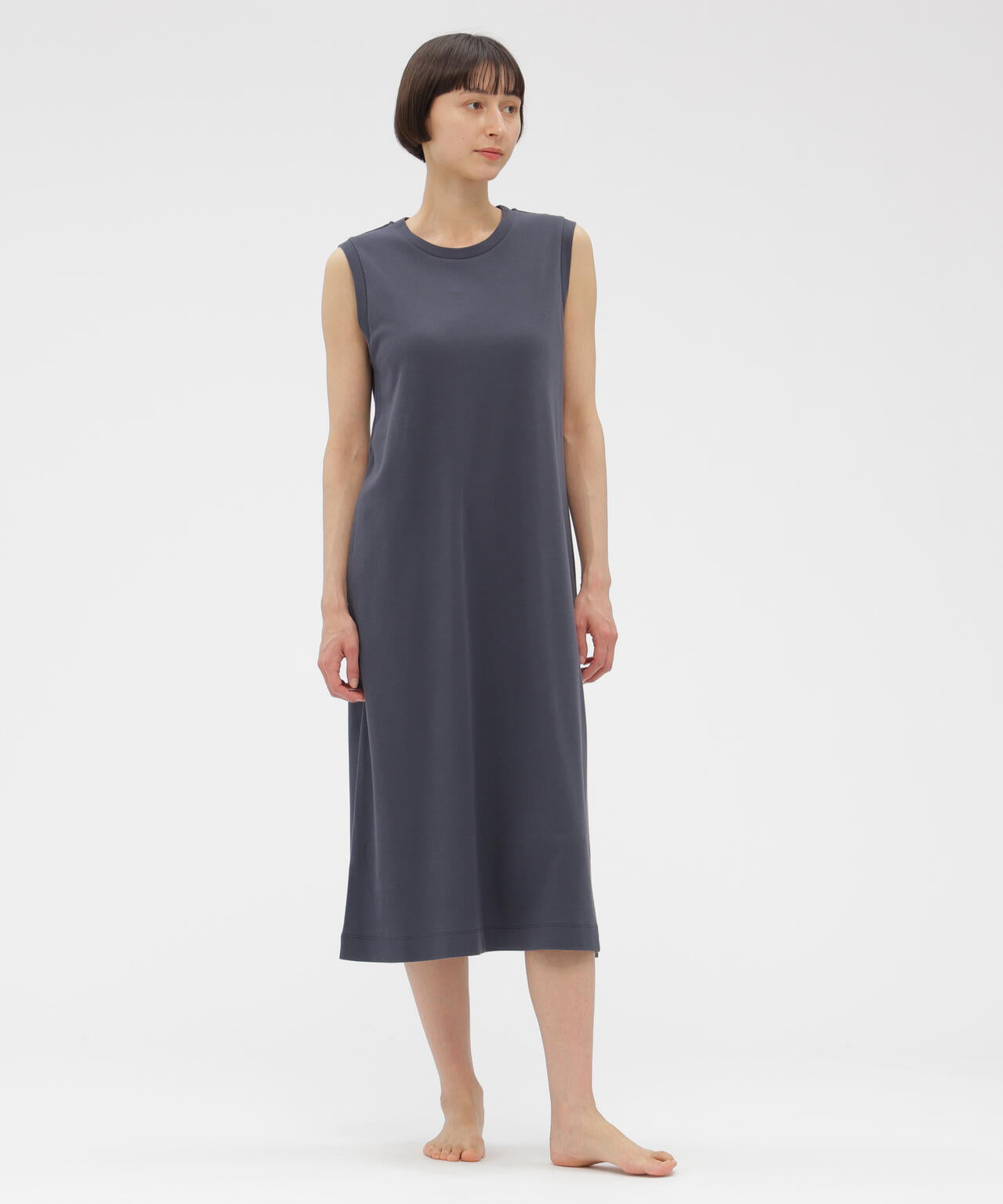 HIGHTWIST COTTON JERSEY DRESS
