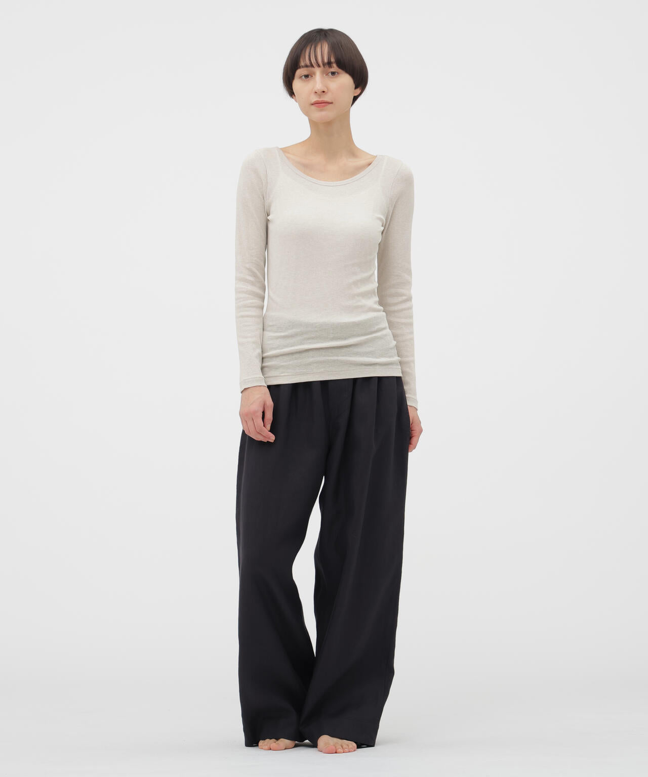 COTTON SILK RIB TOP