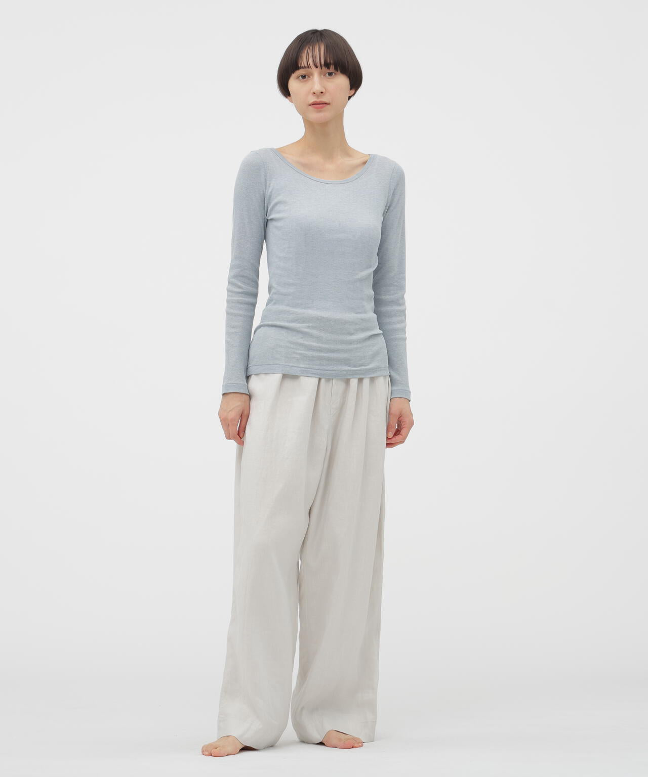 COTTON SILK RIB TOP