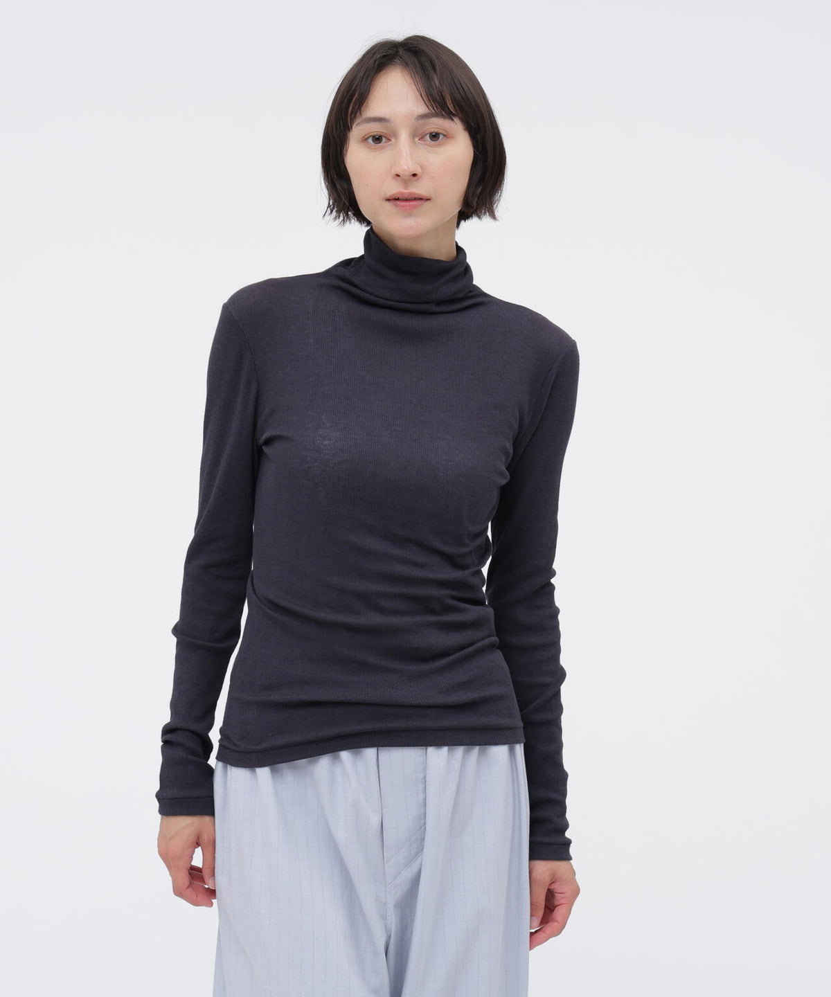 COTTON SILK RIB TOP