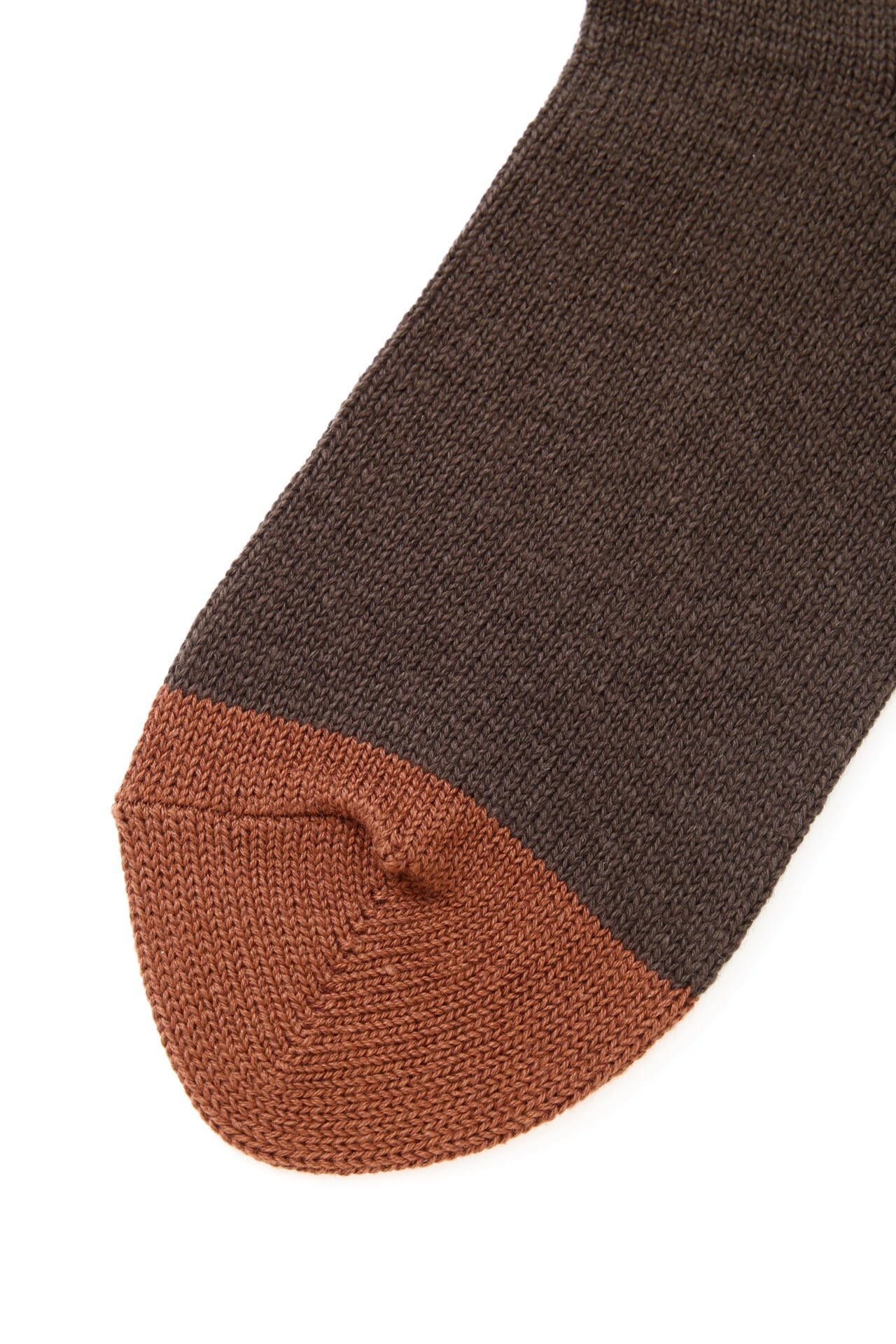 WOMEN ARMY RIB CONTRAST HEEL SOCKS