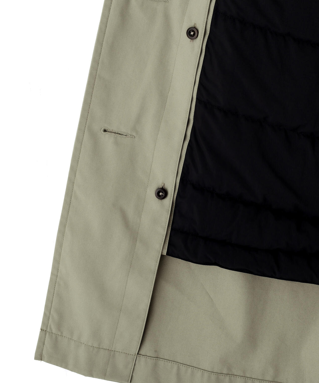 WORN COTTON NYLON COAT