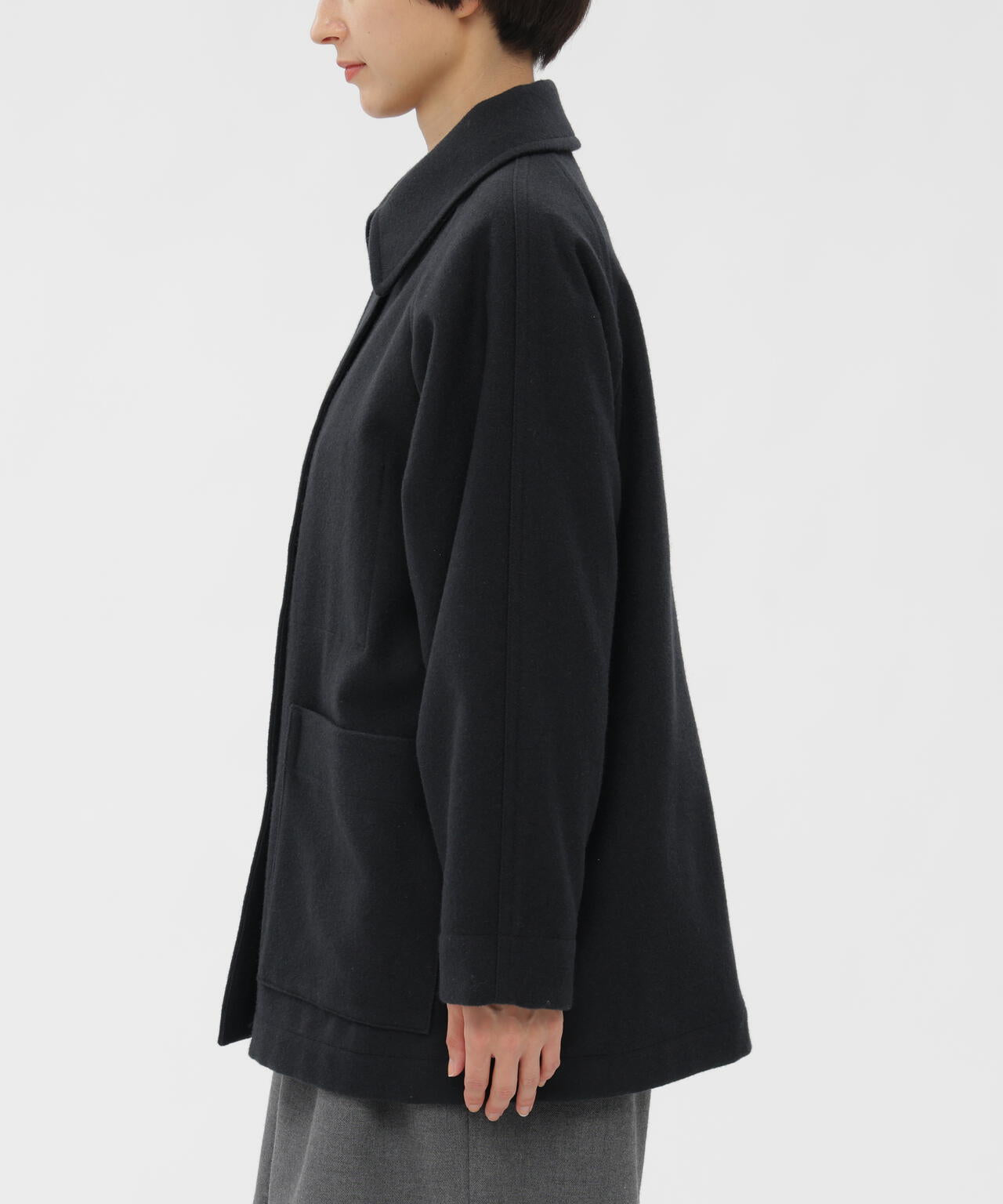 BASIC WOOL MELTON COAT