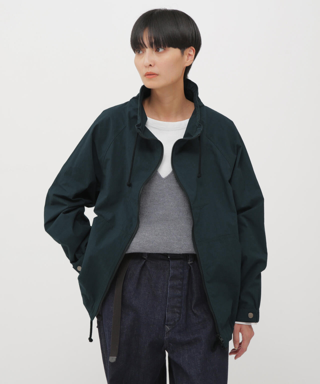 COTTON NYLON PLAINWEAVE BLOUSON