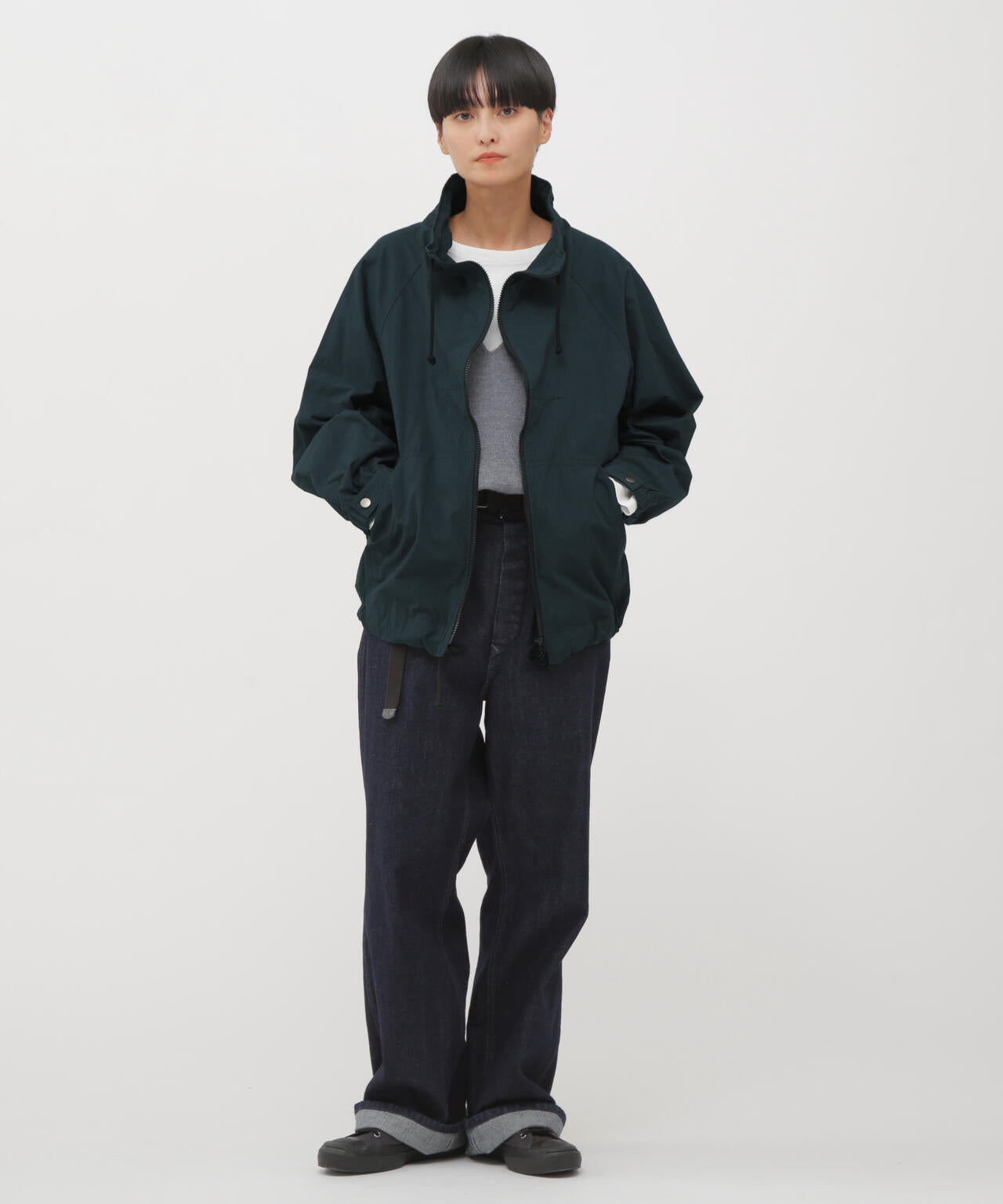 COTTON NYLON PLAINWEAVE BLOUSON