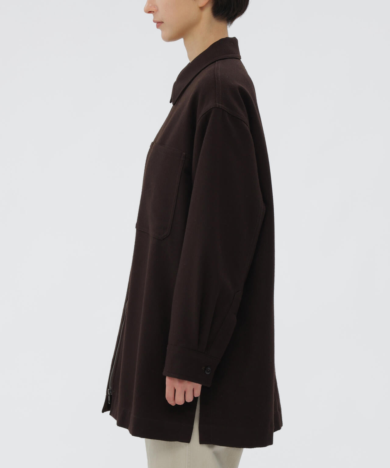 FELTED WOOL SHIRTING BLOUSON