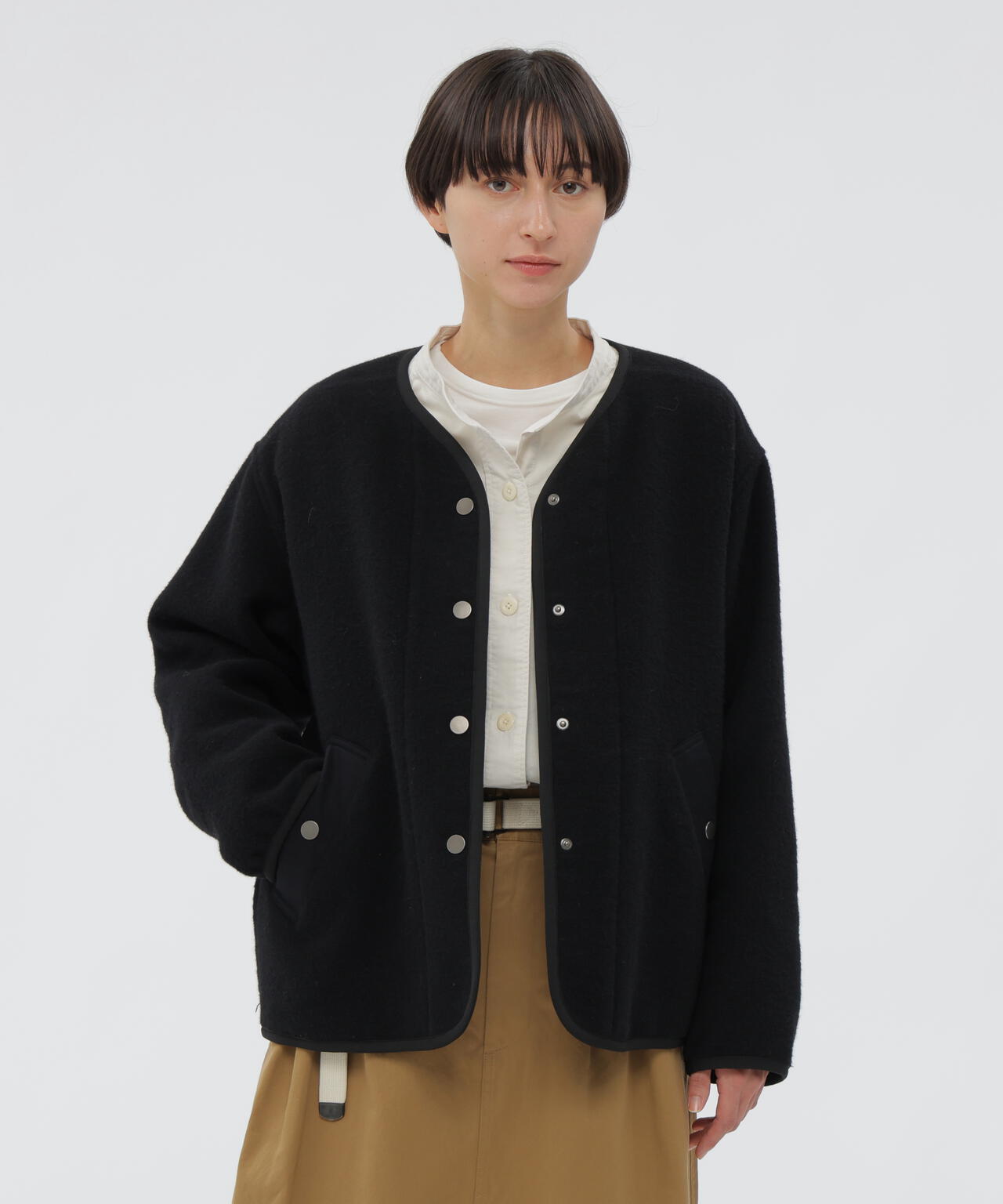 SOFT WOOL FLEECE BLOUSON