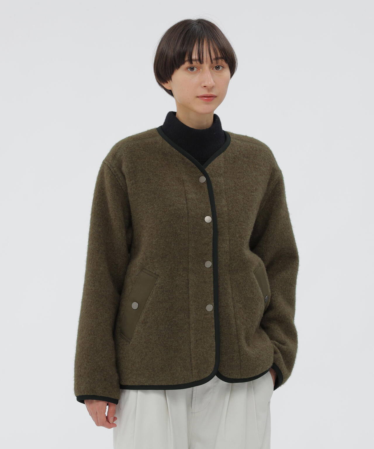 SOFT WOOL FLEECE BLOUSON