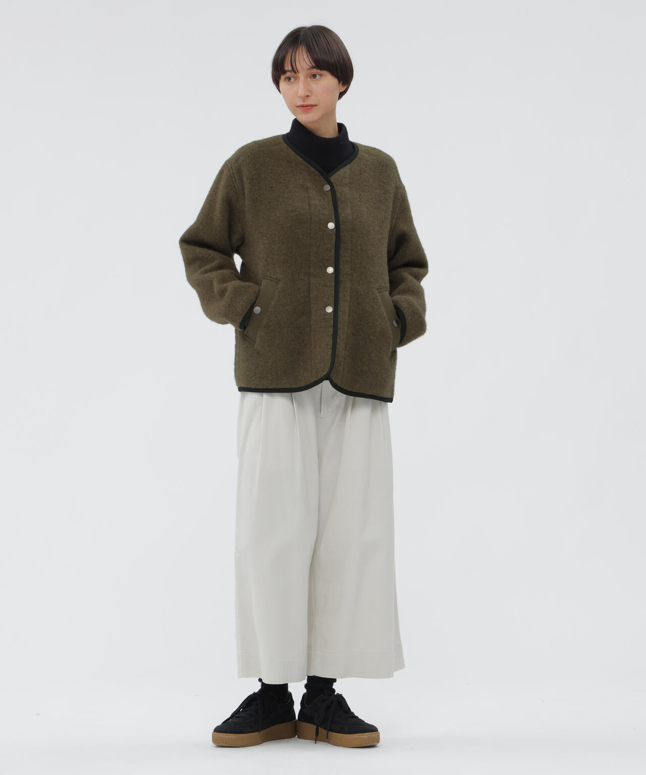 SOFT WOOL FLEECE BLOUSON
