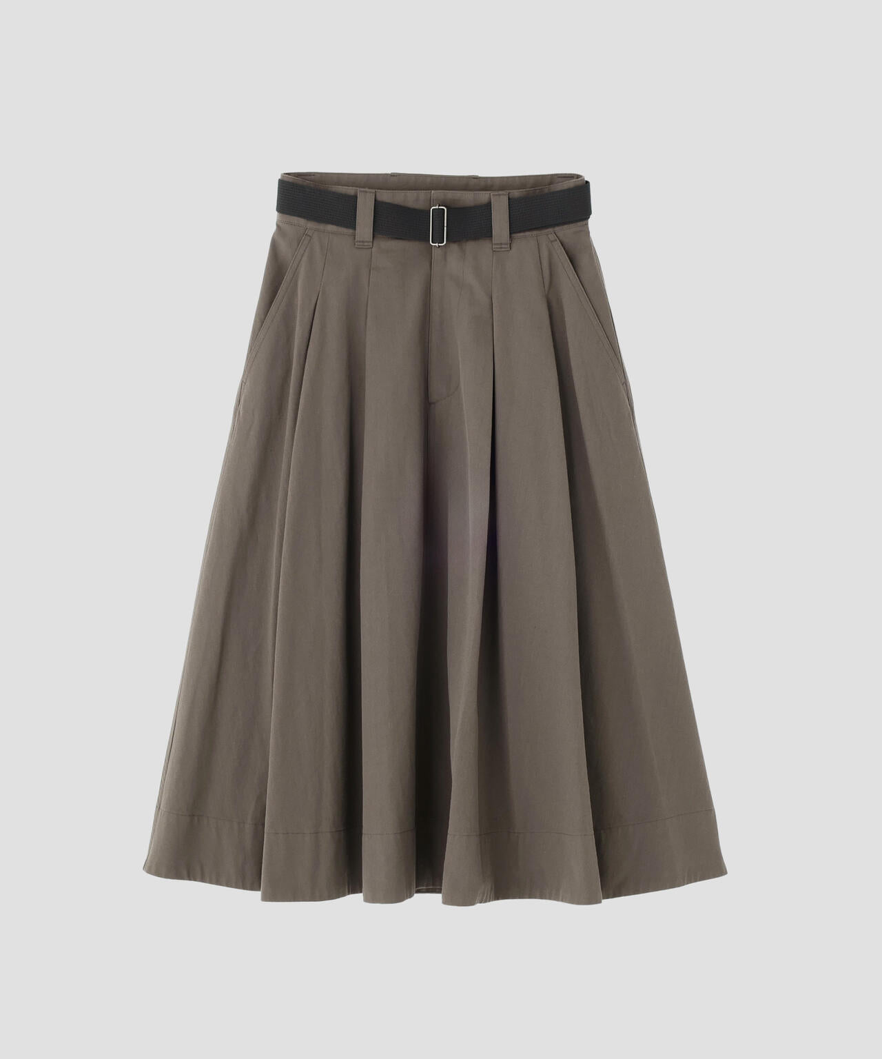 WOOL COTTON TWILL SKIRT