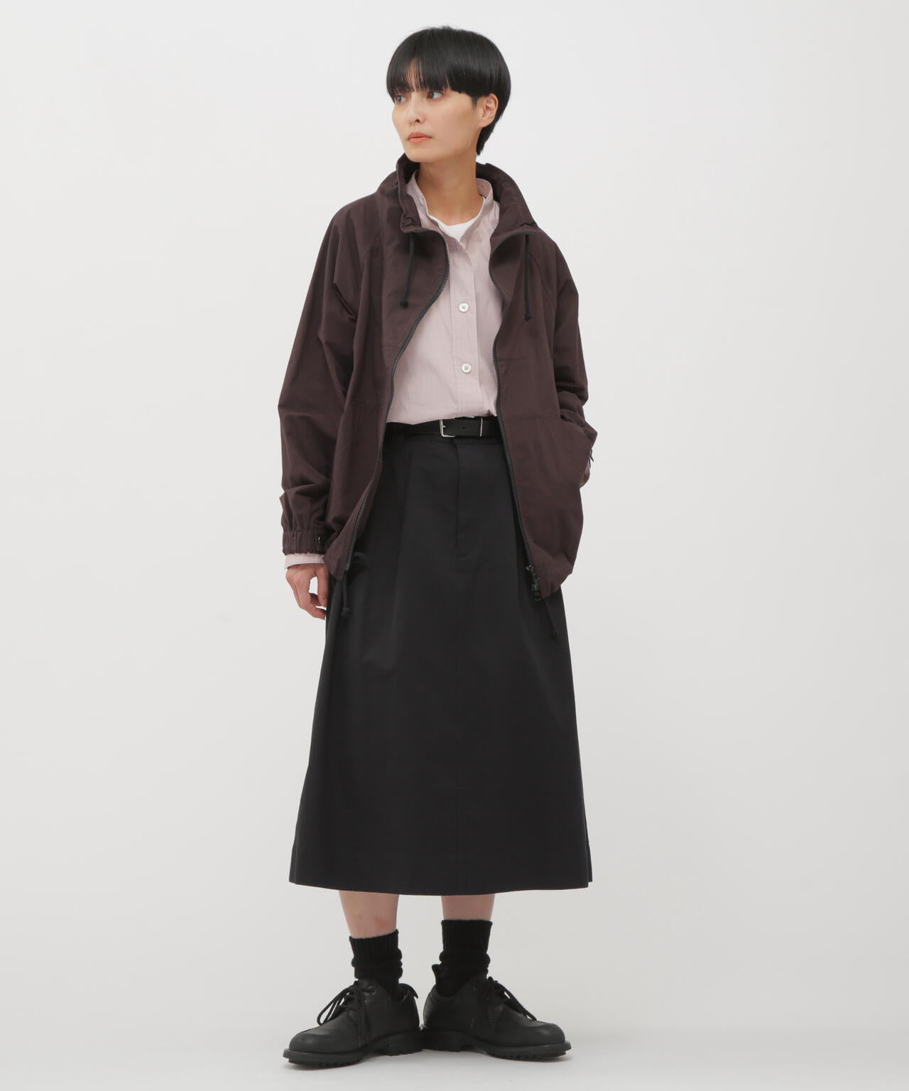 WASHED CHINO COTTON SKIRT