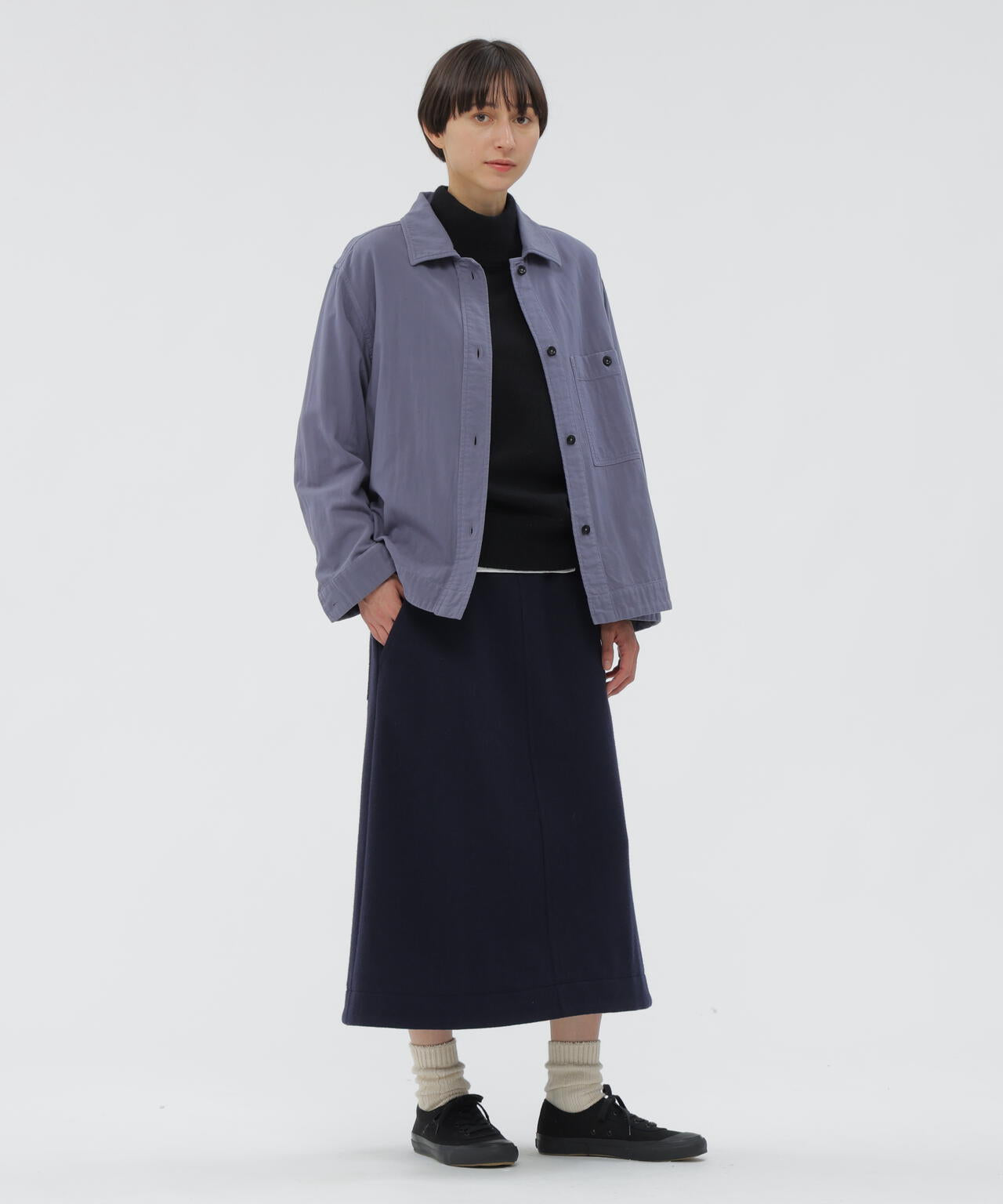 LIGHT WOOL MELTON SKIRT | MARGARET HOWELL（マーガレット・ハウエル
