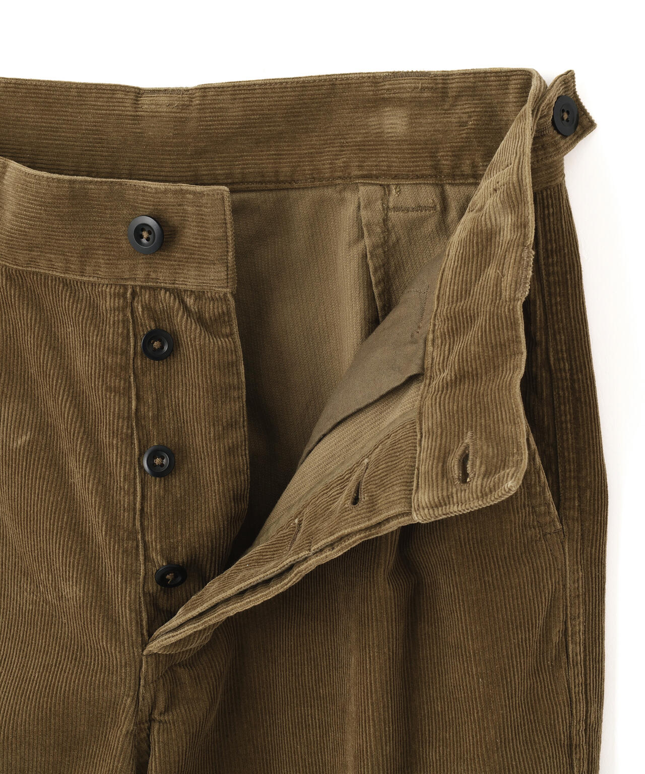 DRY COTTON NEEDLECORD TROUSERS