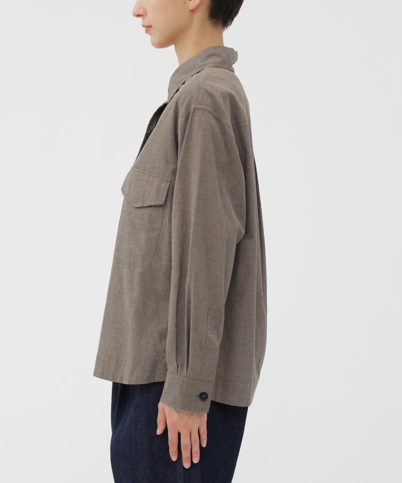 TOP DYED COTTON POPLIN SHIRT