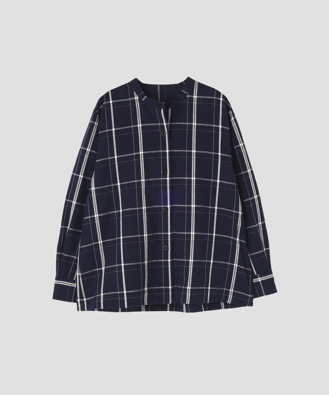 GRAPHIC GRID CHECK COTTON SHIRT
