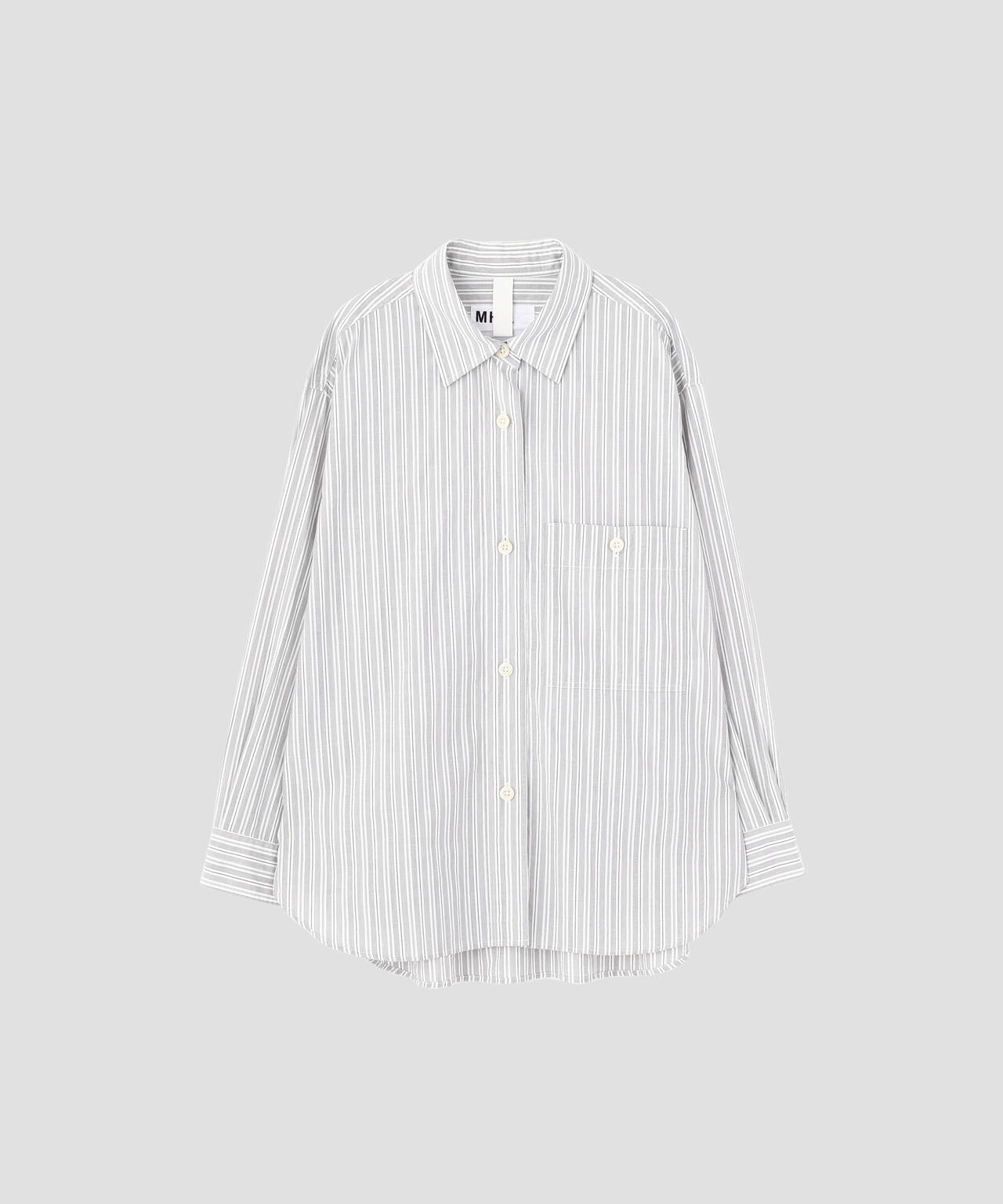 PJ STRIPE COTTON POPLIN SHIRT