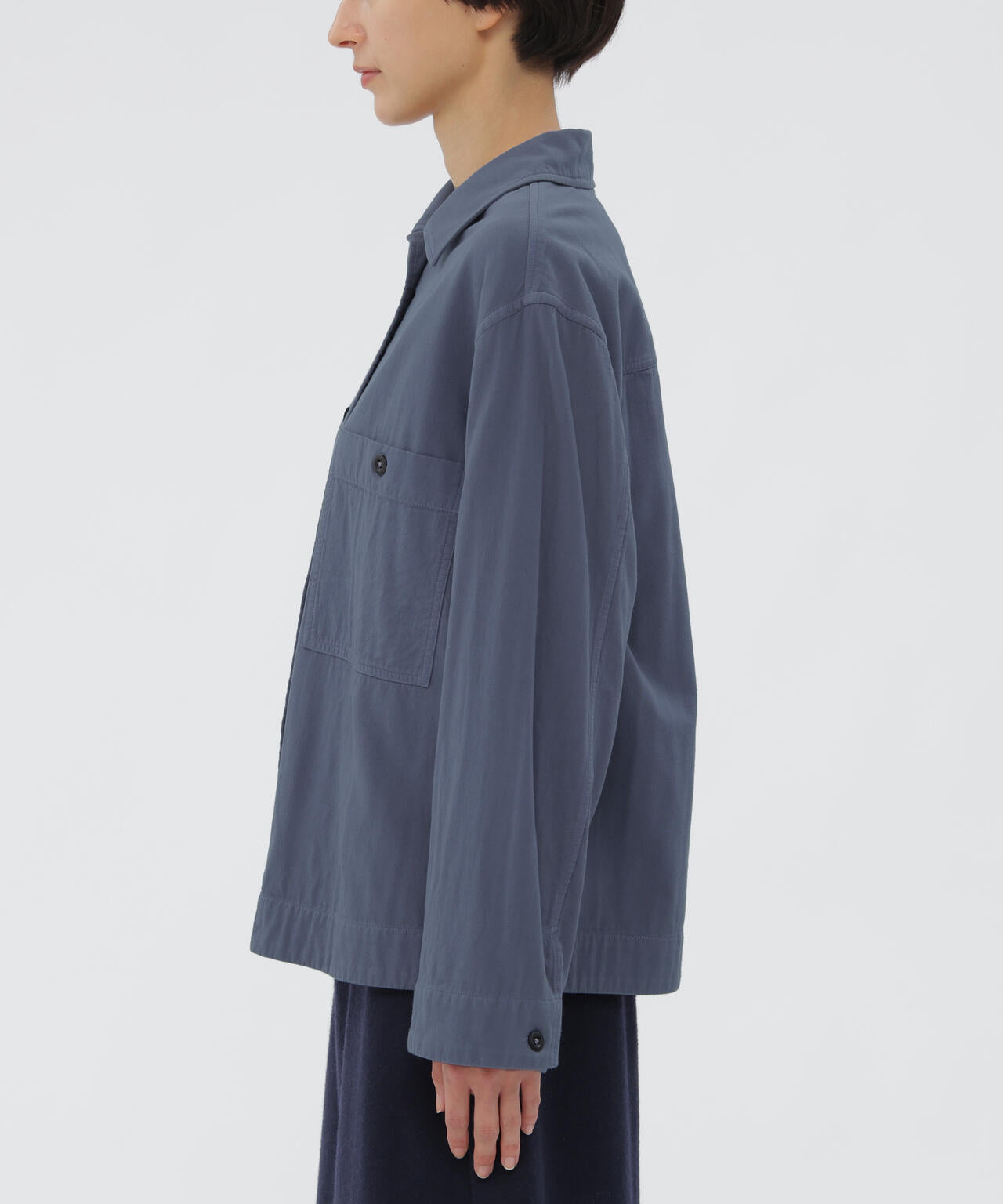 GARMENT DYE PLATED ORGANIC COTTON SHIRT