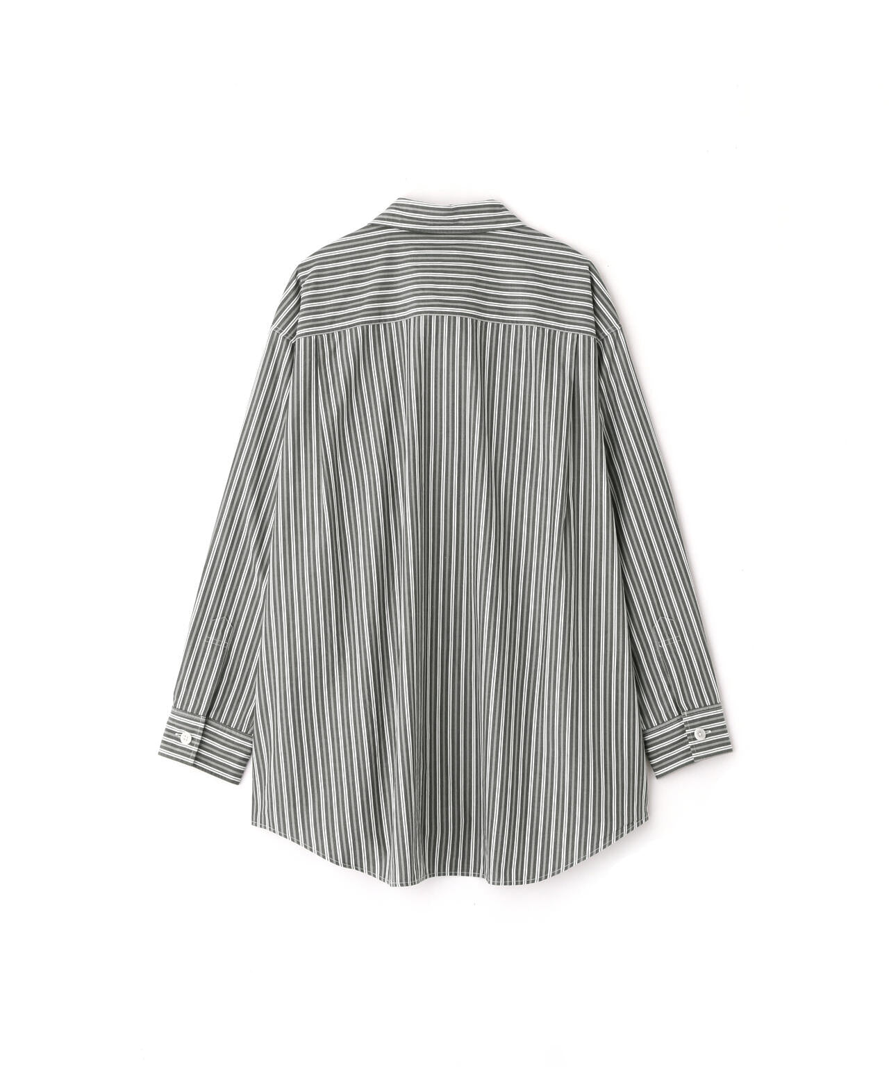 TWO TONE COTTON STIRIPE SHIRT