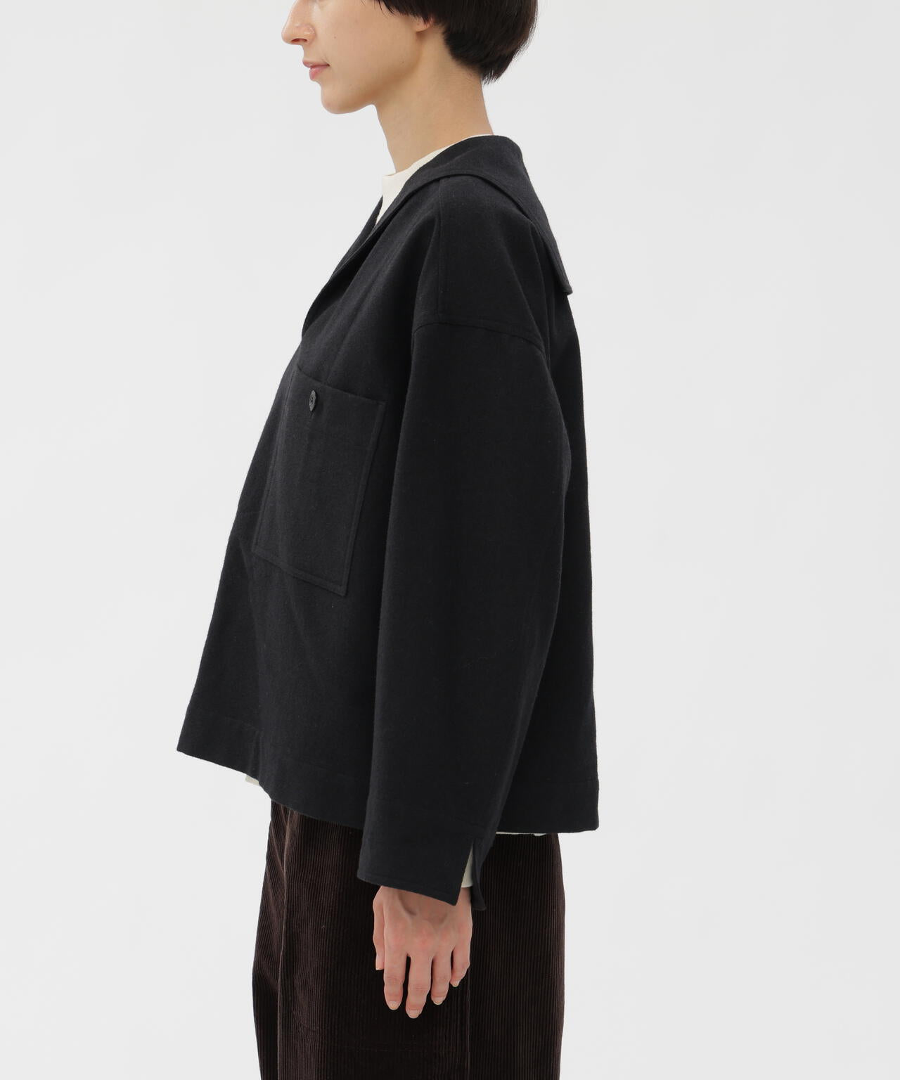 FELTED WOOL SHIRTING SHIRT