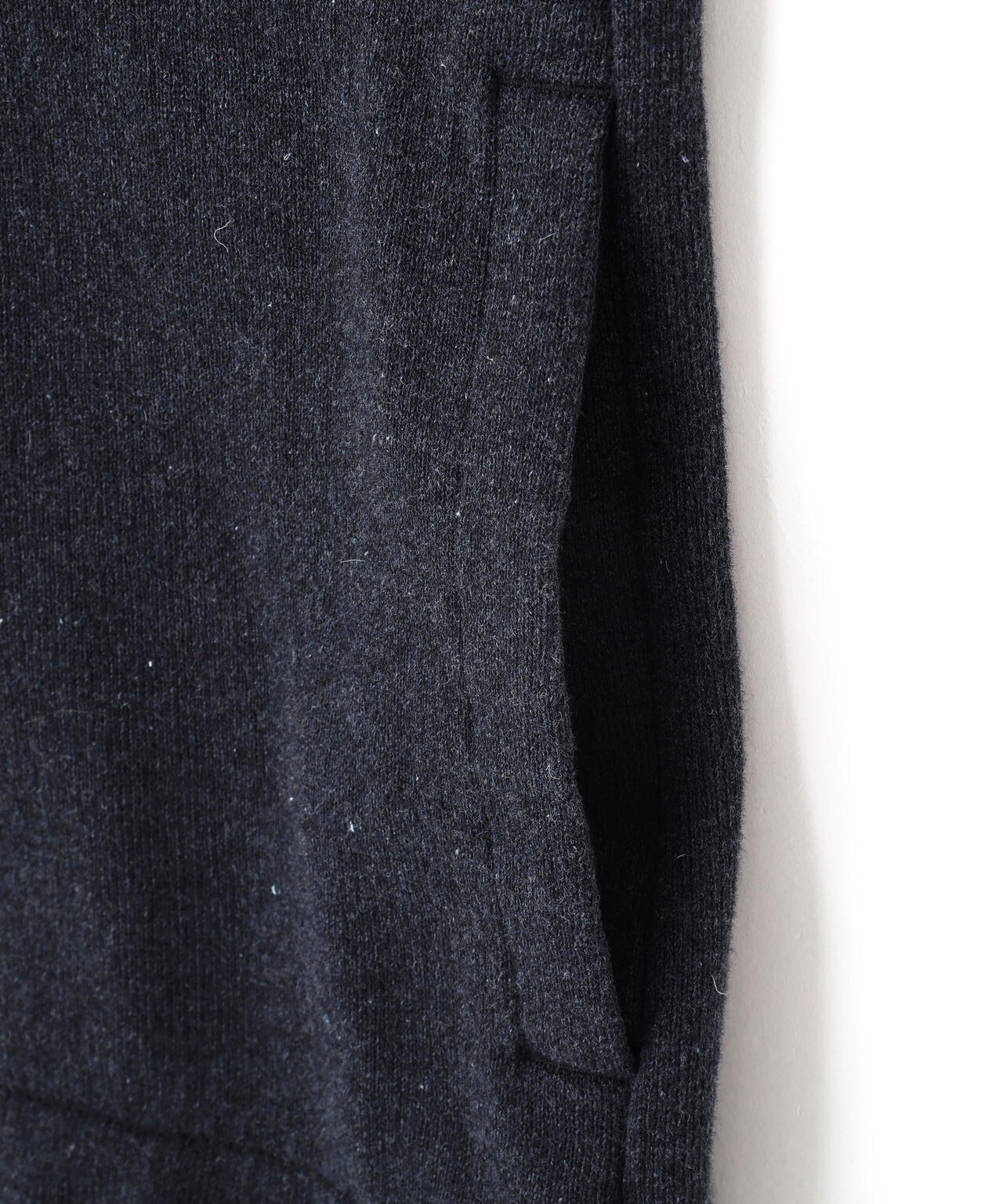 RECYCLED DENIM LOOPBACK JERSEY TOP