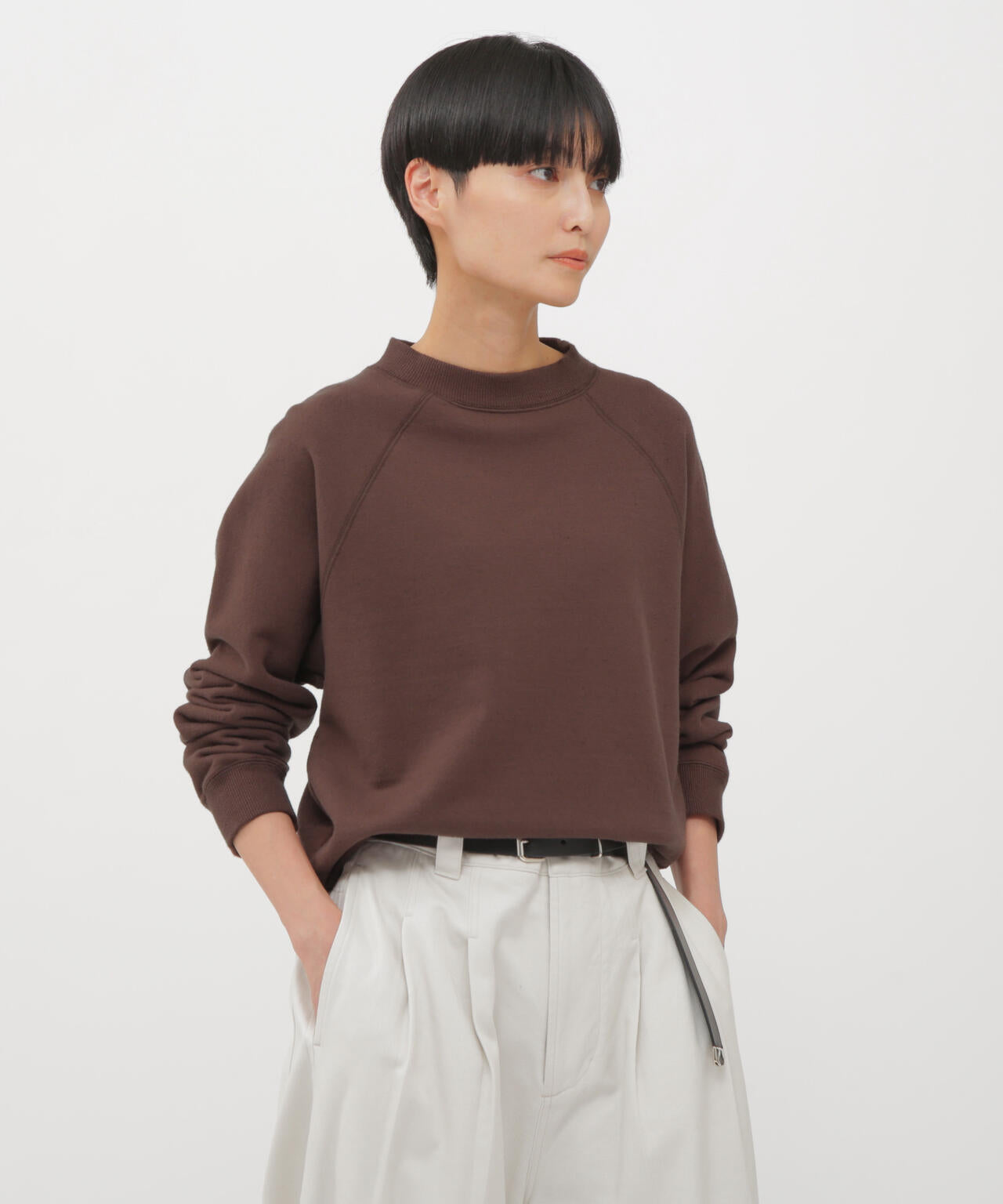 UPCYCLED LOOPBACK JERSEY TOP