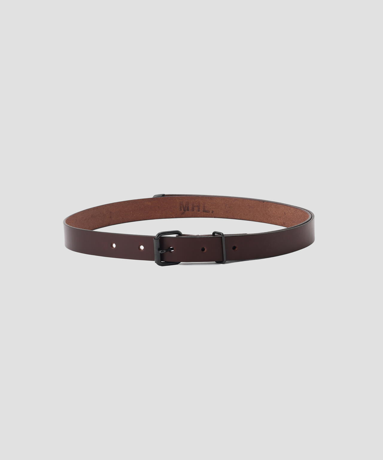 ROLLER BUCKLE LEATHER BELT