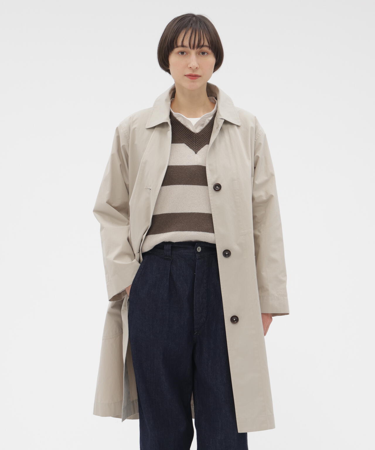 PROOFED COTTON POPLIN COAT