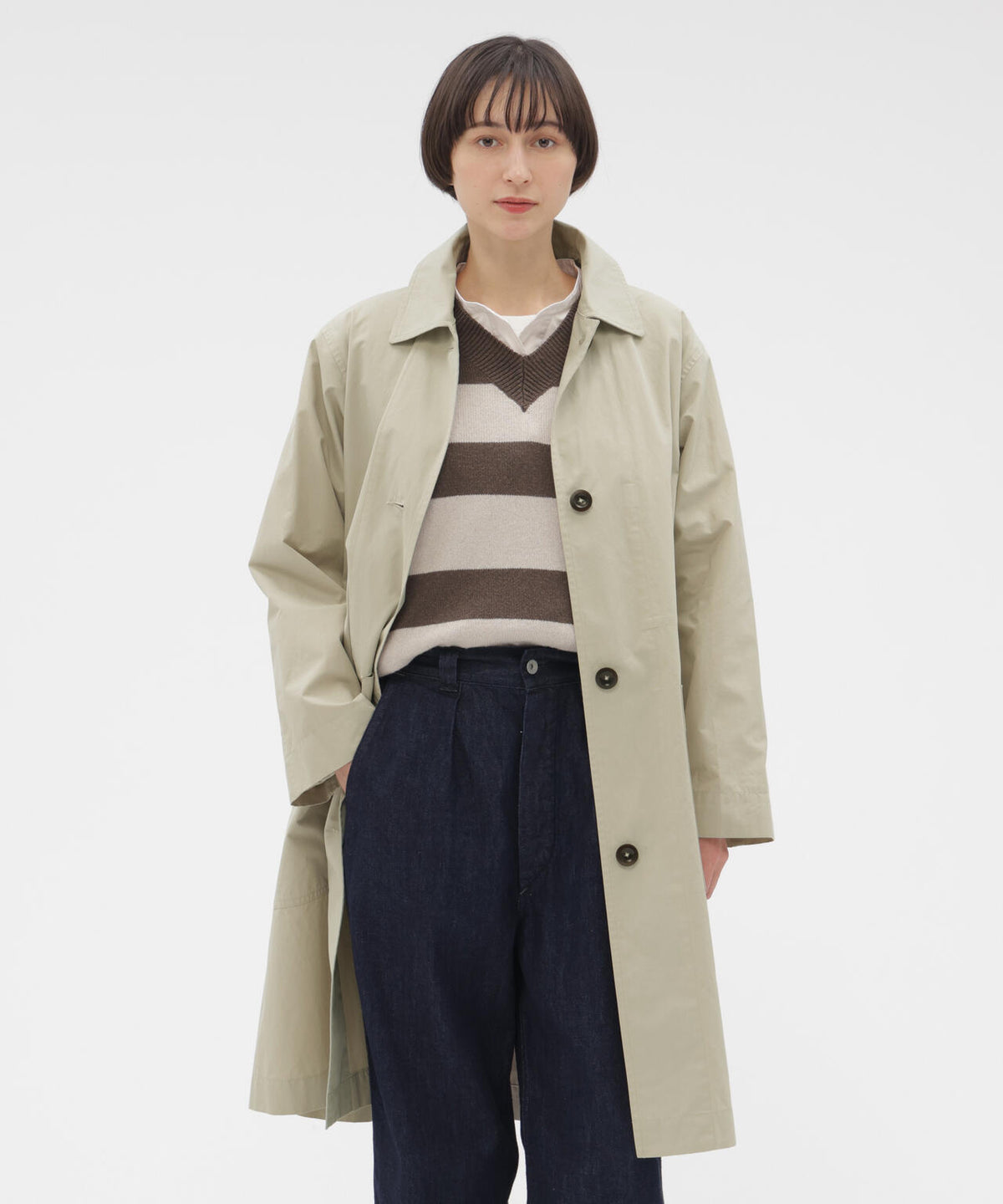 PROOFED COTTON POPLIN COAT