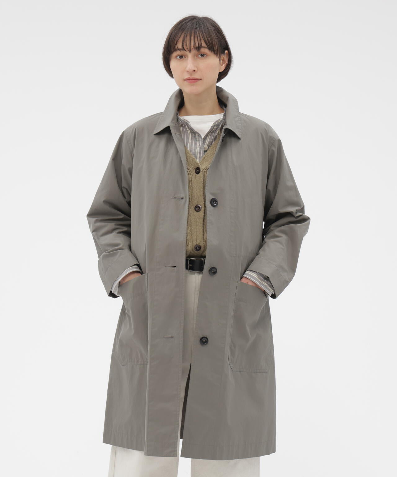PROOFED COTTON POPLIN COAT