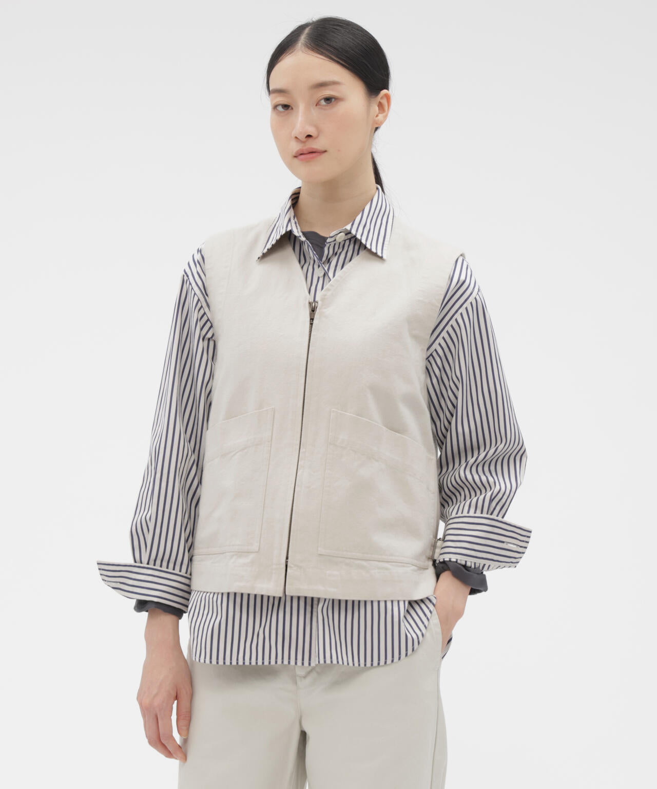 FADED COTTON TWILL BLOUSON