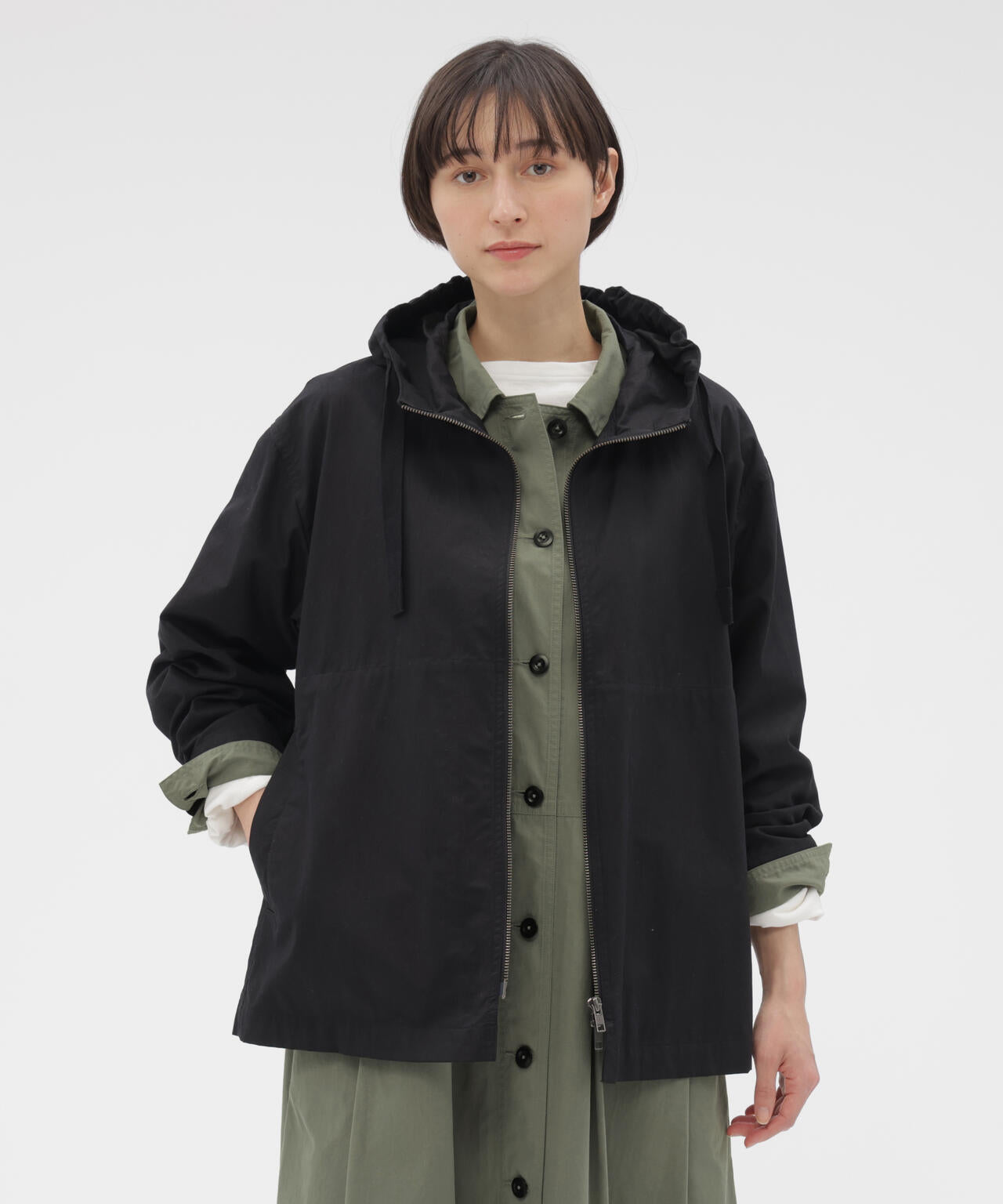 WASHED SLUB COTTON TWILL BLOUSON