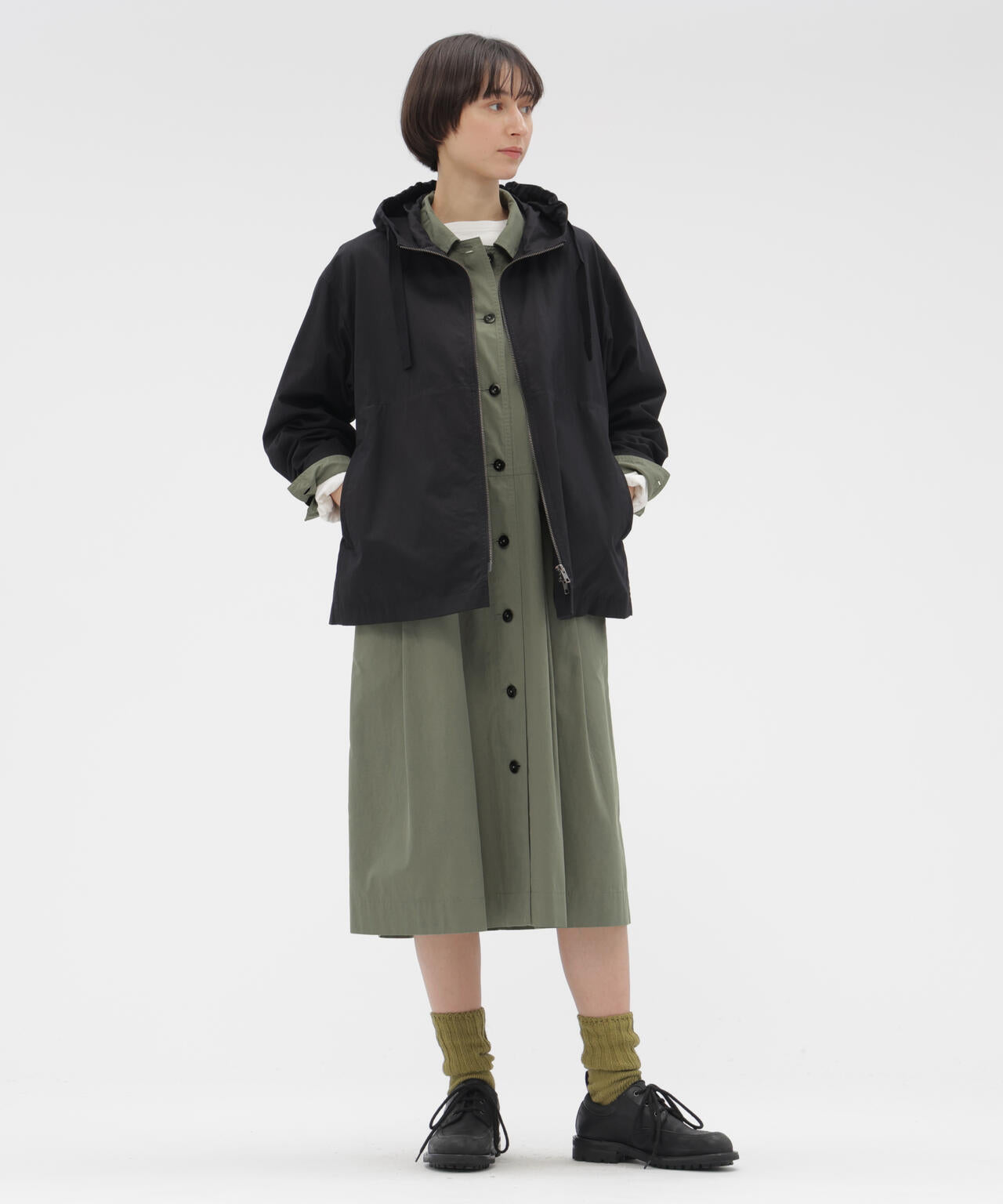 WASHED SLUB COTTON TWILL BLOUSON