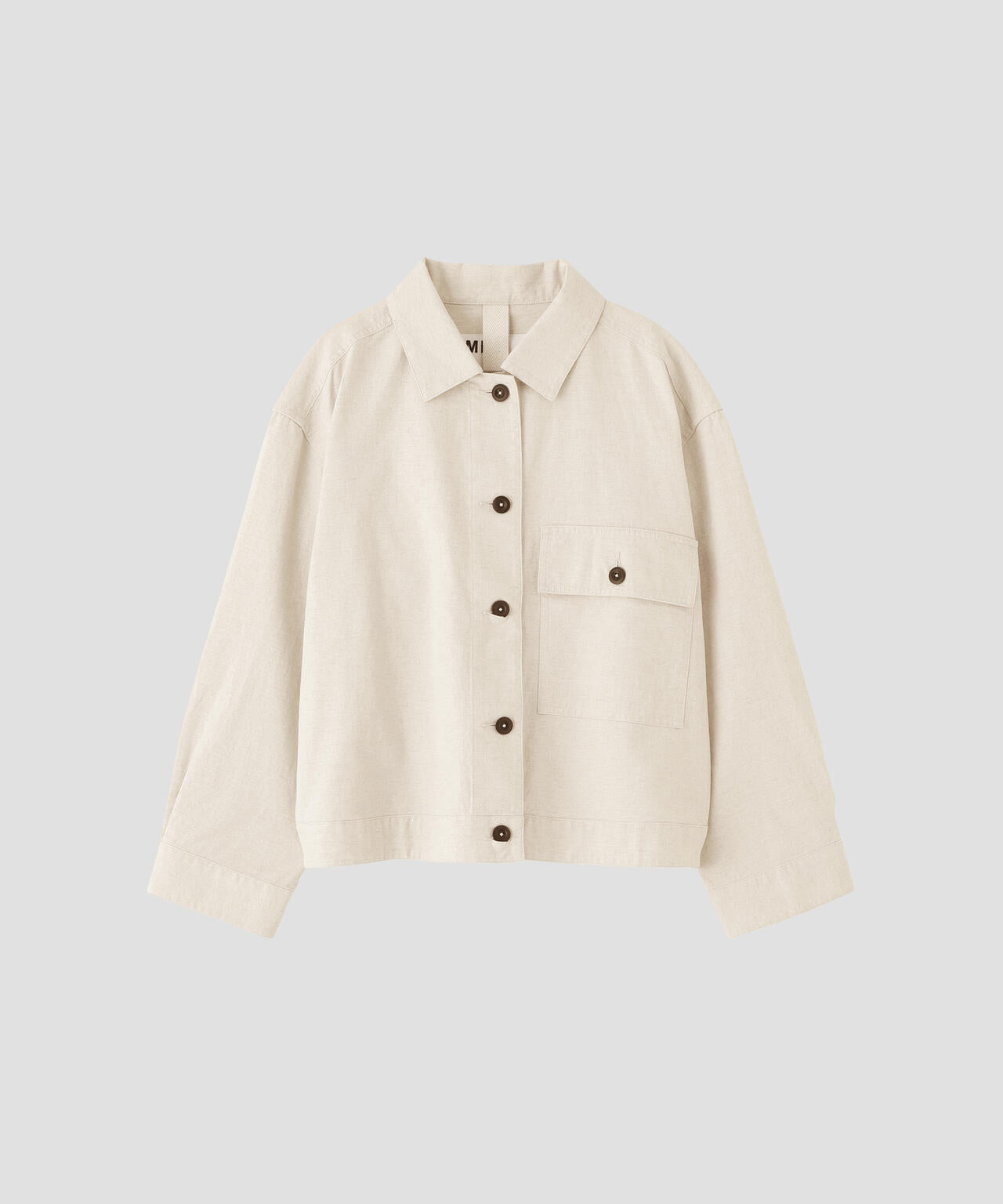 BELGIAN LINEN COTTON PLAINWEAVE BLOUSON