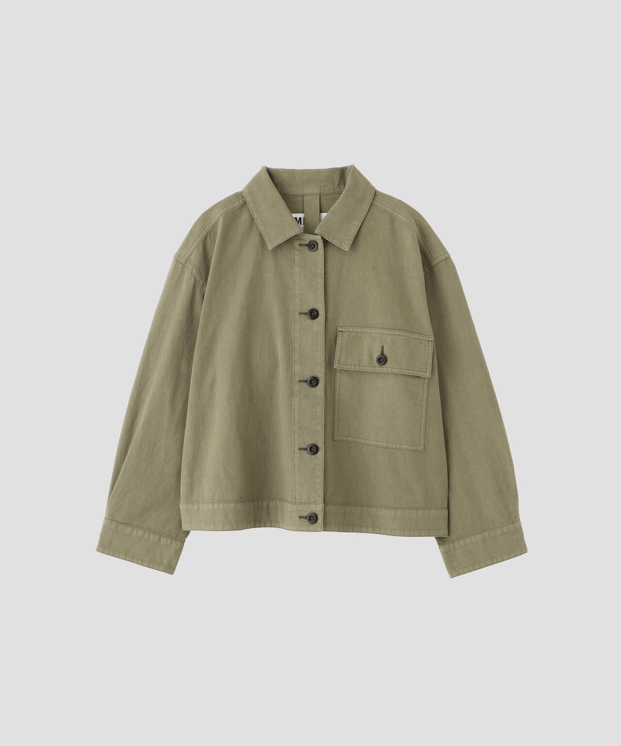BELGIAN LINEN COTTON PLAINWEAVE BLOUSON